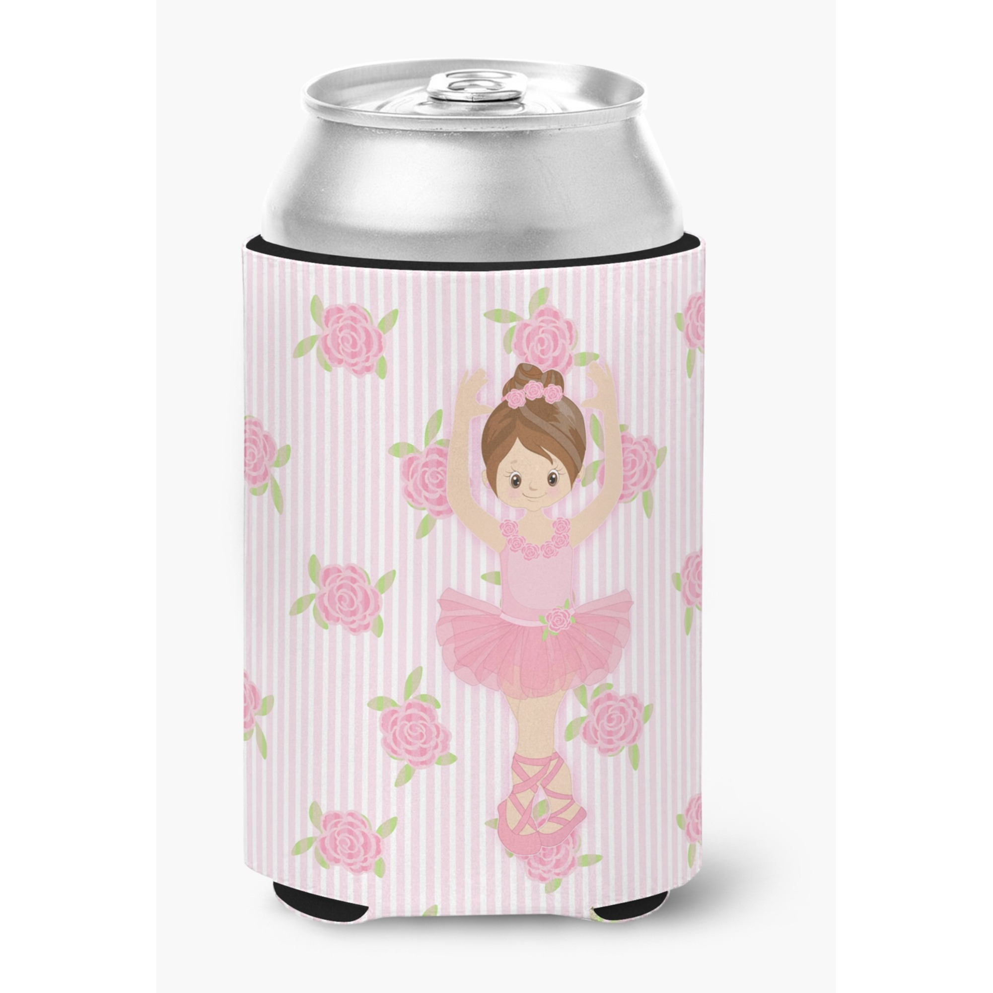 &quotCaroline's Treasures Ballerina Brunette Front Pose Can or Bottle Hugger, Can Hugger, Multicolor"
