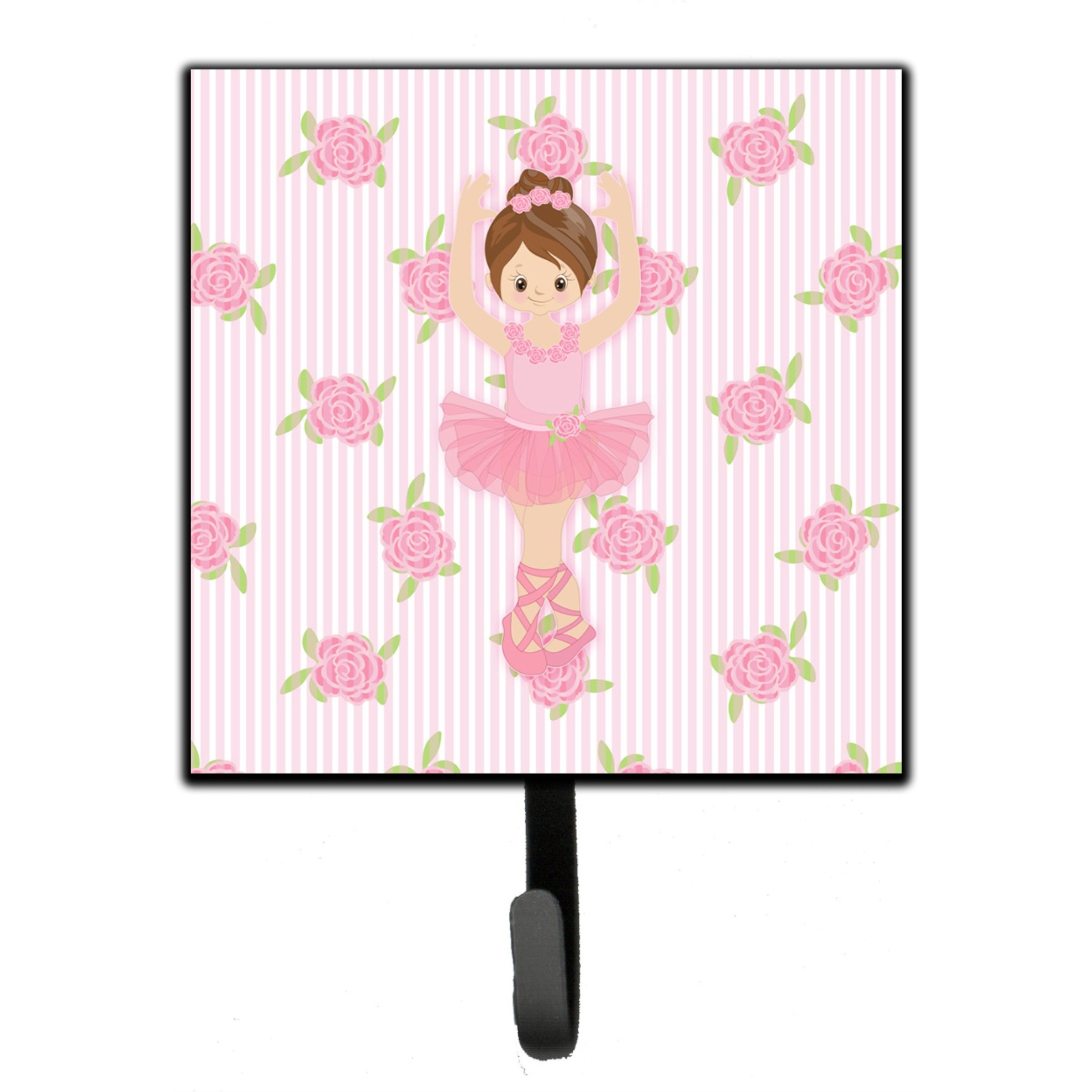 &quotCaroline's Treasures Ballerina Brunette Front Pose Wall Hook, Small, Multicolor"