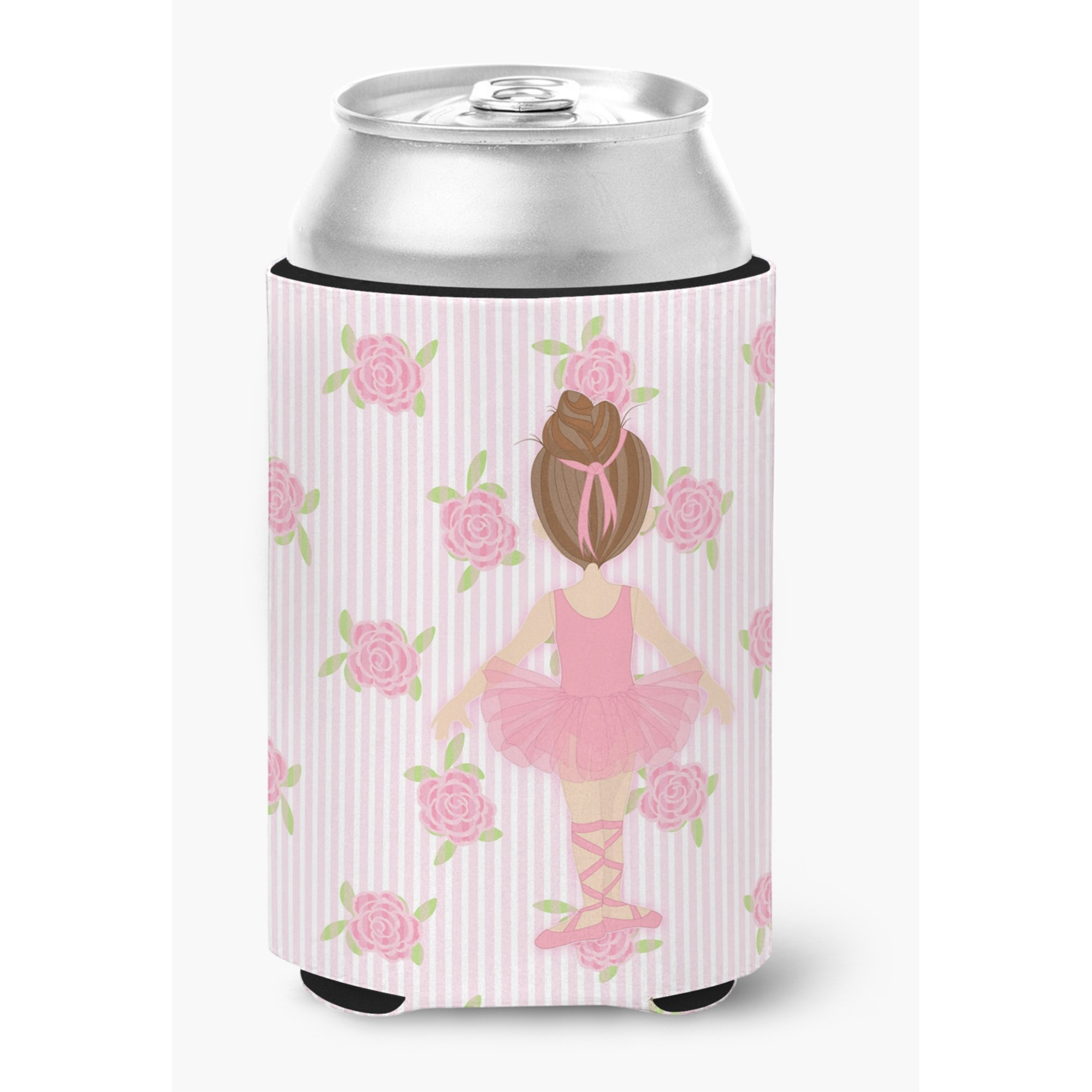 &quotCaroline's Treasures Ballerina Brunette Back Pose Can or Bottle Hugger, Can Hugger, Multicolor"