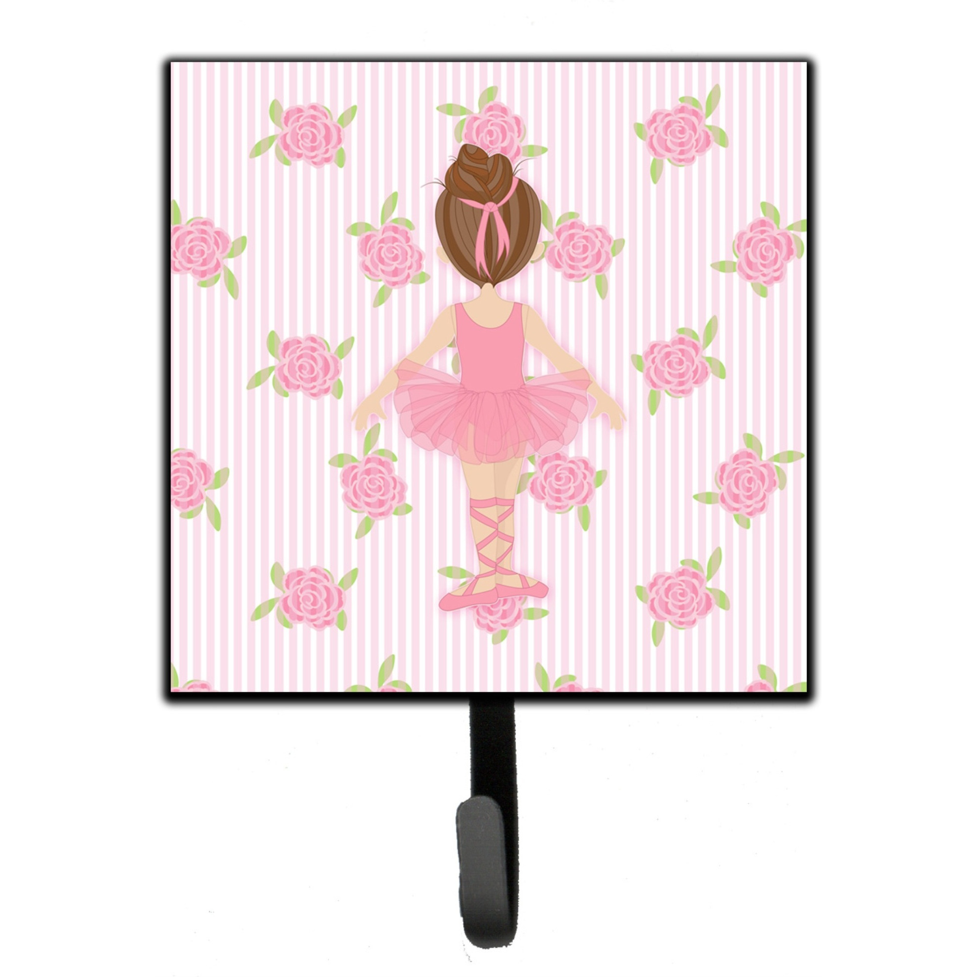 &quotCaroline's Treasures Ballerina Brunette Back Pose Wall Hook, Small, Multicolor"