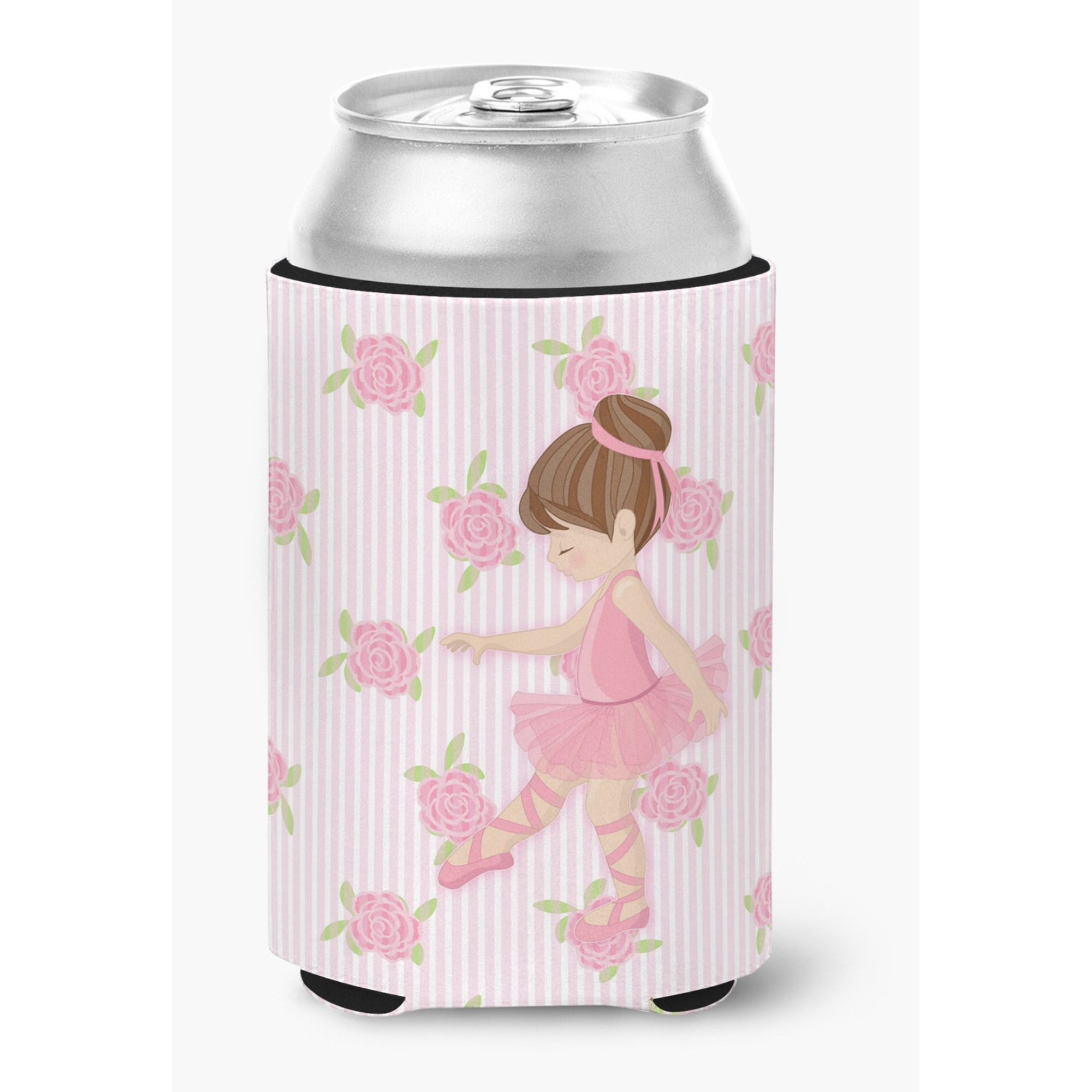 &quotCaroline's Treasures Ballerina Brunette Pt. Can or Bottle Hugger, Can Hugger, Multicolor"