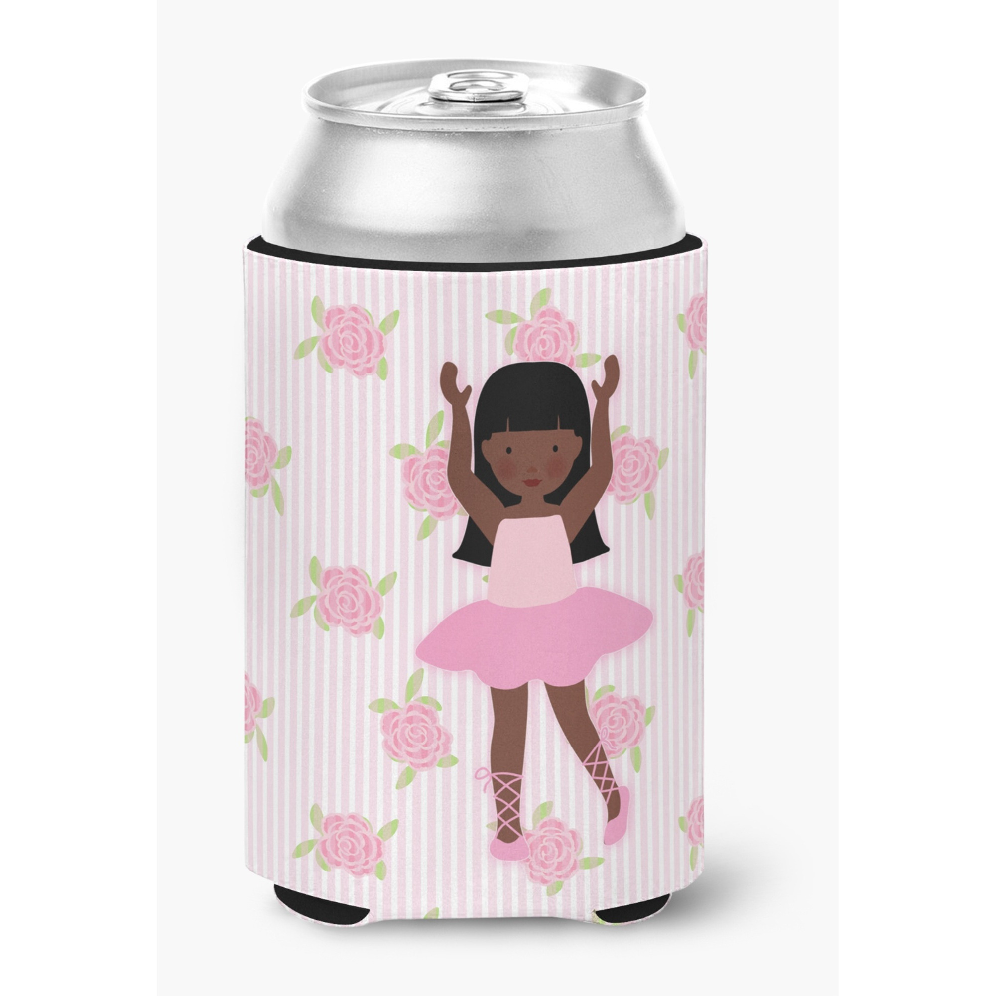 &quotCaroline's Treasures Ballerina African American Long Hair Can or Bottle Hugger, Can Hugger, Multicolor"