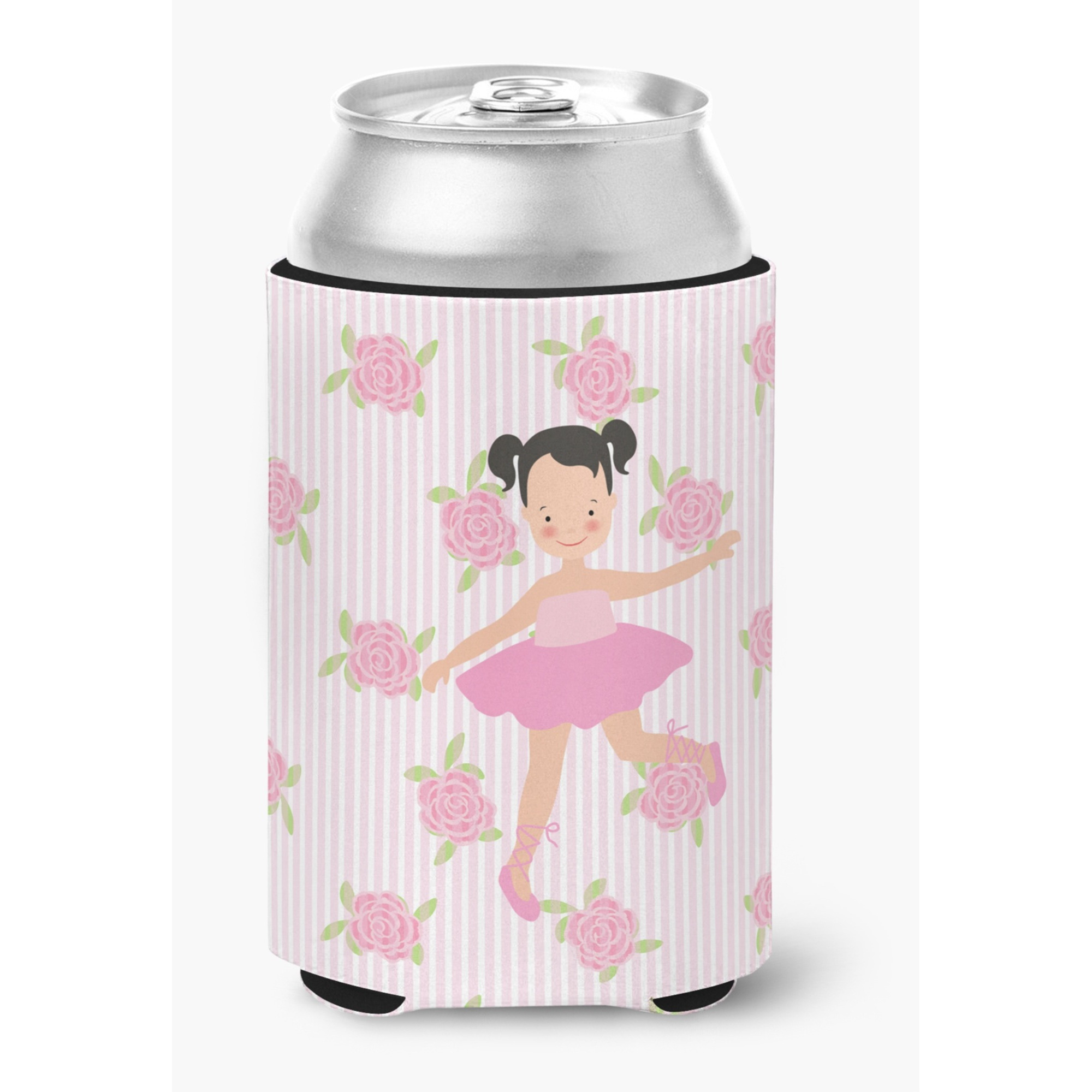 &quotCaroline's Treasures Ballerina black Hair Ponytails Can or Bottle Hugger, Can Hugger, Multicolor"