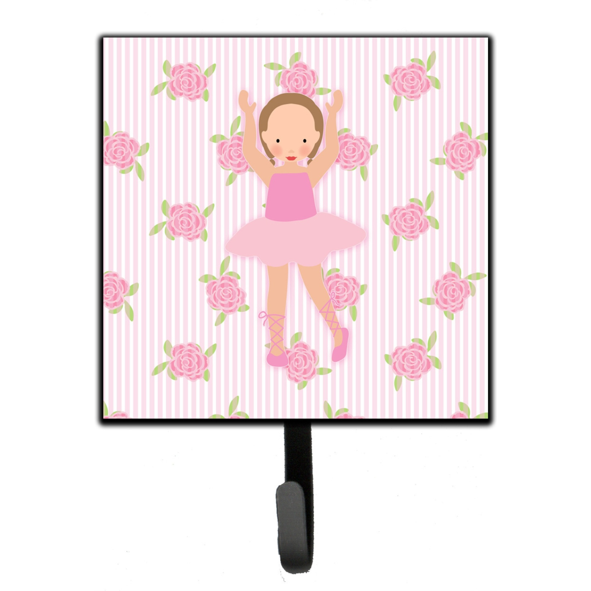 &quotCaroline's Treasures Ballerina Brown Hair Ponytails Wall Hook, Small, Multicolor"