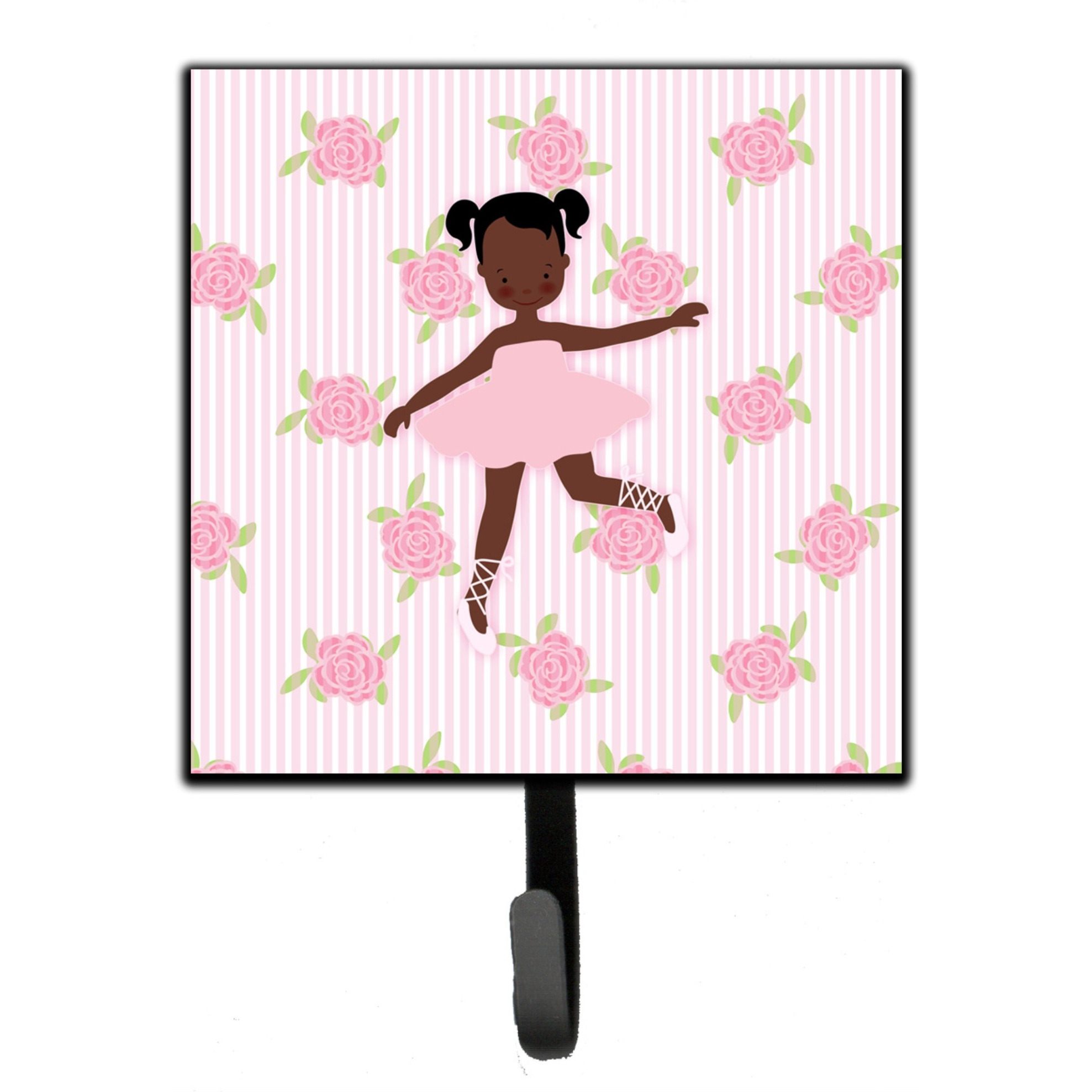 &quotCaroline's Treasures Ballerina African American Ponytails Wall Hook, Small, Multicolor"