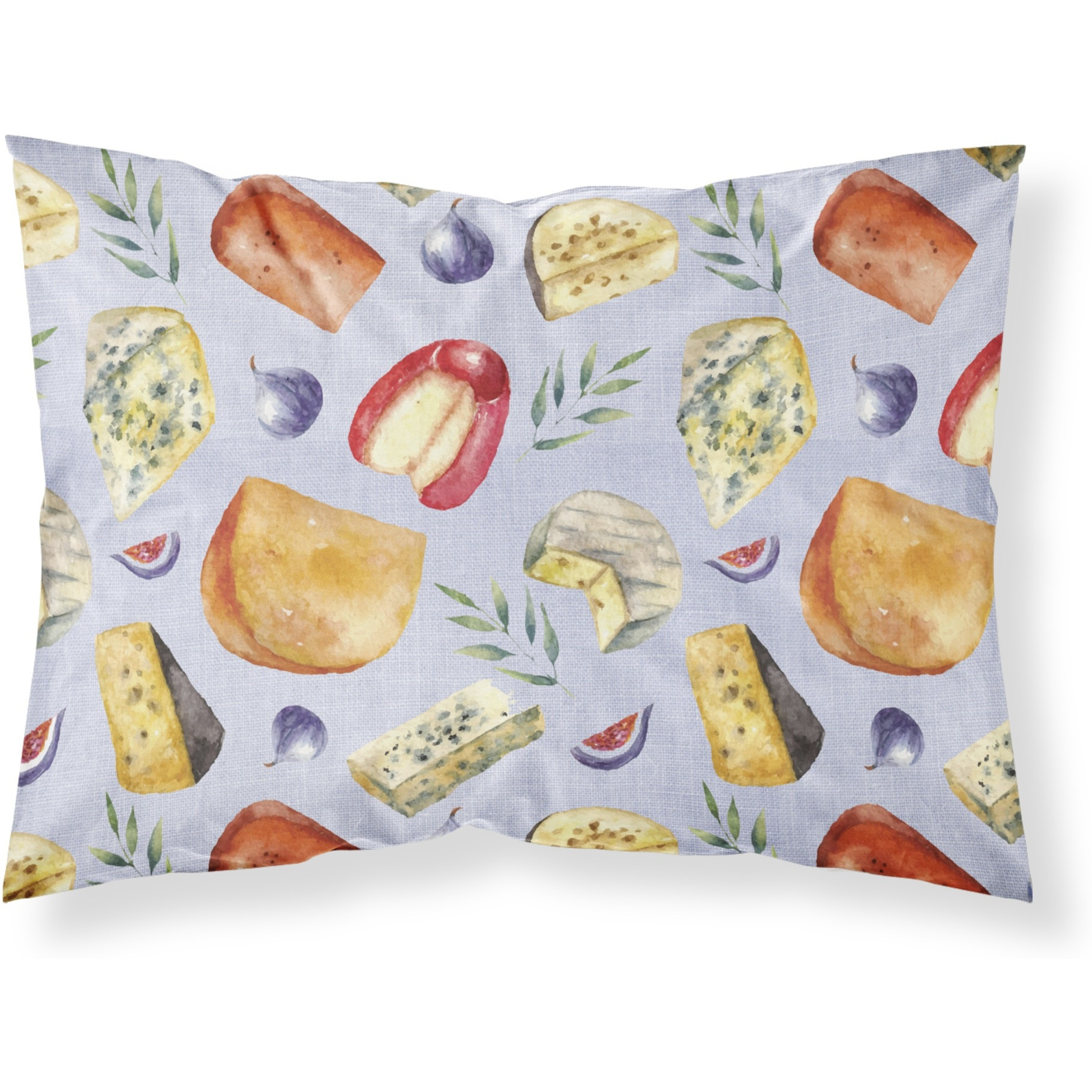 &quotCaroline's Treasures Assortment of Cheeses Printed, Polyester, 250 Thread count, Envelope closure Pillowcase, Standard, Multicolor"
