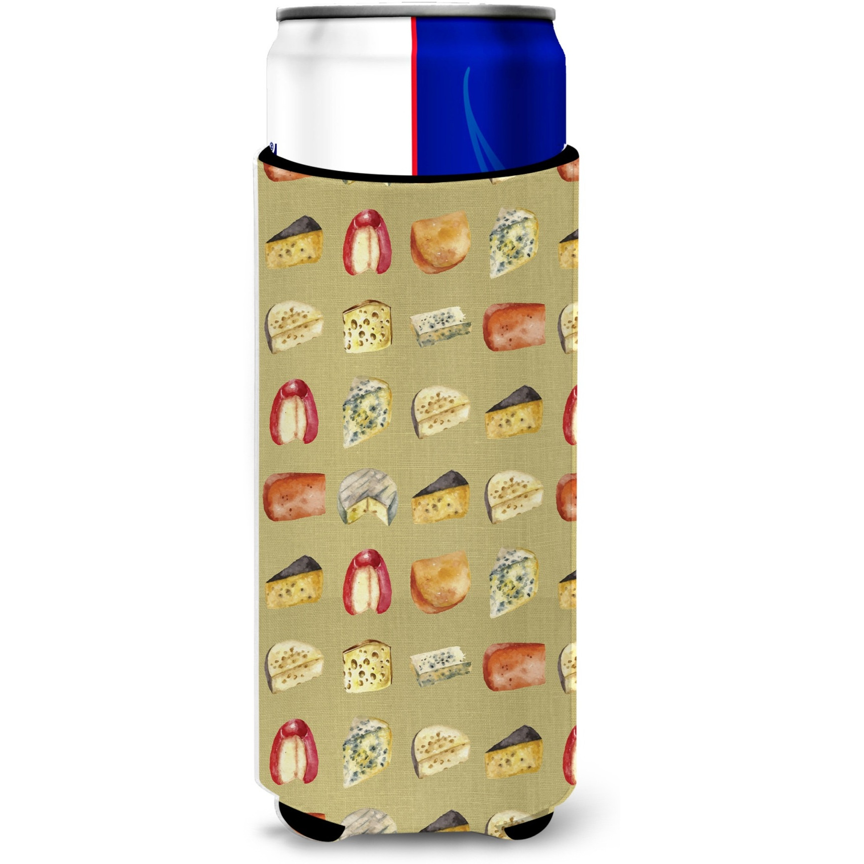 &quotCaroline's Treasures Cheeses Michelob Ultra Hugger For Slim Cans, Slim Can, Multicolor"