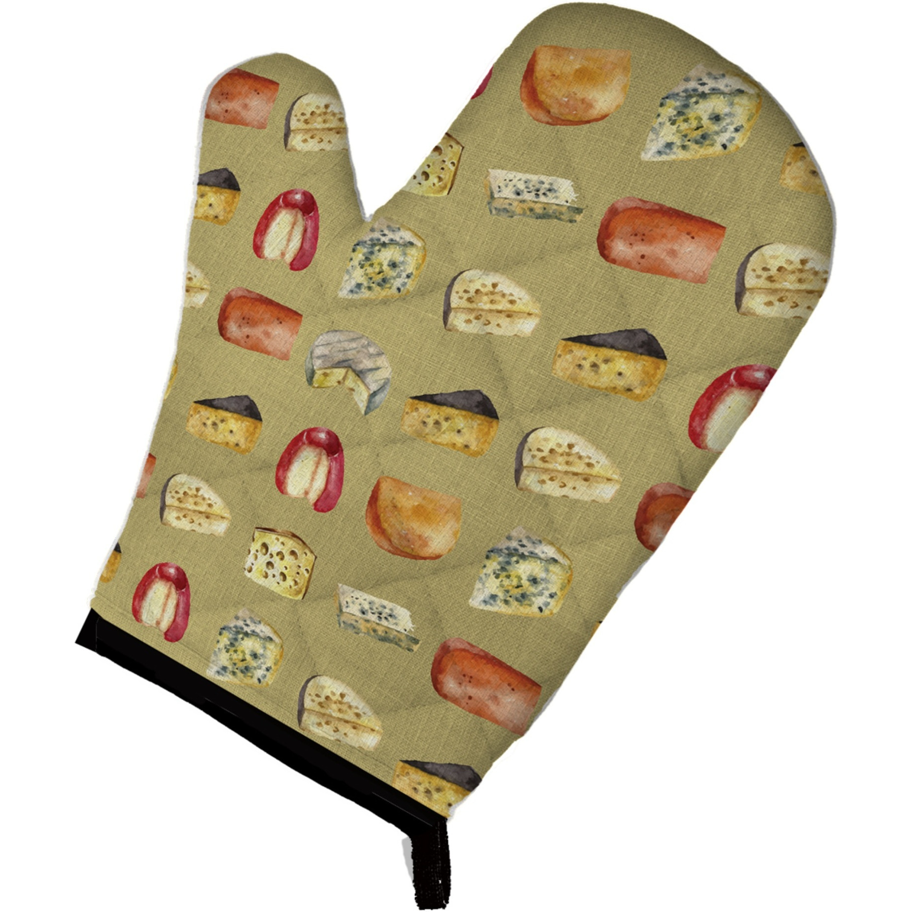 &quotCaroline's Treasures BB5199OVMT Cheeses Oven Mitt, 12"" H x 8.5"" W, Multicolor"