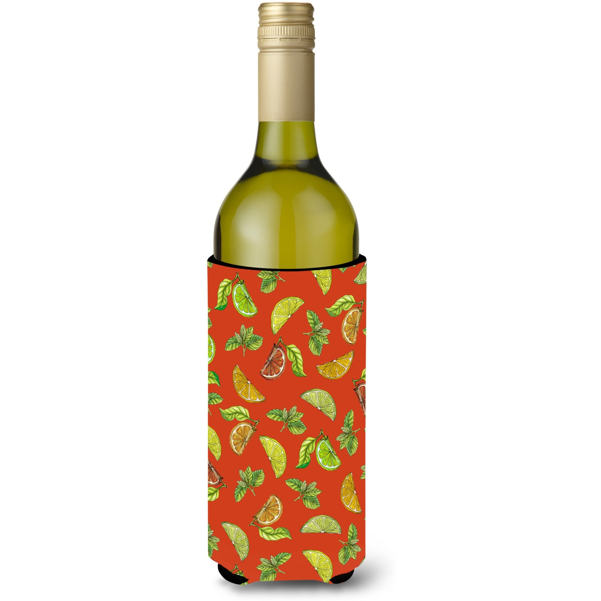 &quotCaroline's Treasures BB5205LITERK Lemons, Limes and Oranges Wine Bottle Beverage Insulator Hugger, 750ml, Multicolor"