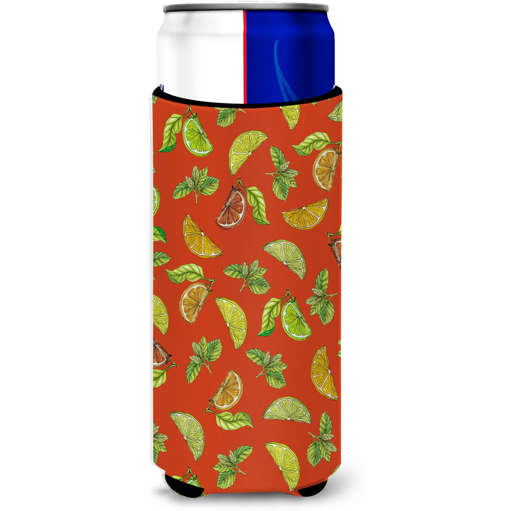 &quotCaroline's Treasures Lemons, Limes & Oranges Michelob Ultra Hugger For Slim Cans, Slim Can, Multicolor"
