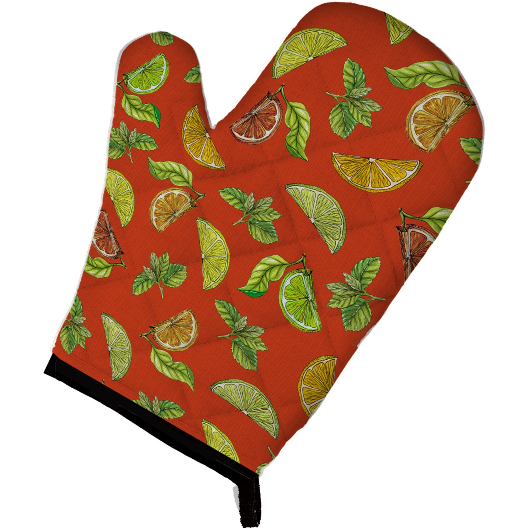 &quotCaroline's Treasures BB5205OVMT Lemons, Limes & Oranges Oven Mitt, 12"" H x 8.5"" W, Multicolor"