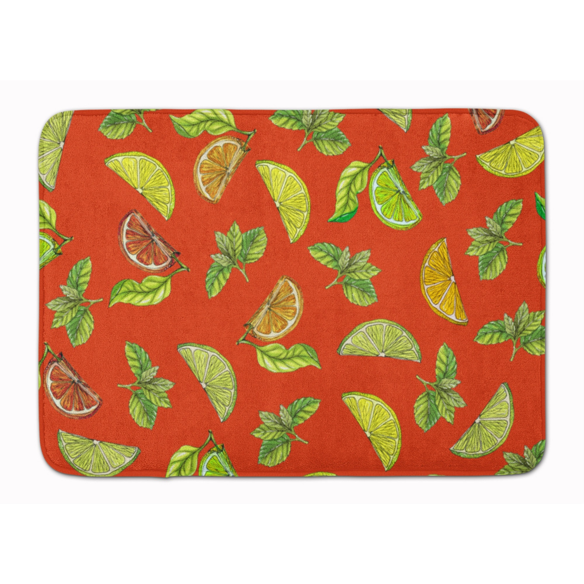 &quotCaroline's Treasures Lemons, Limes and Oranges Floor Mat, 19"" H x 27"" W, Multicolor"