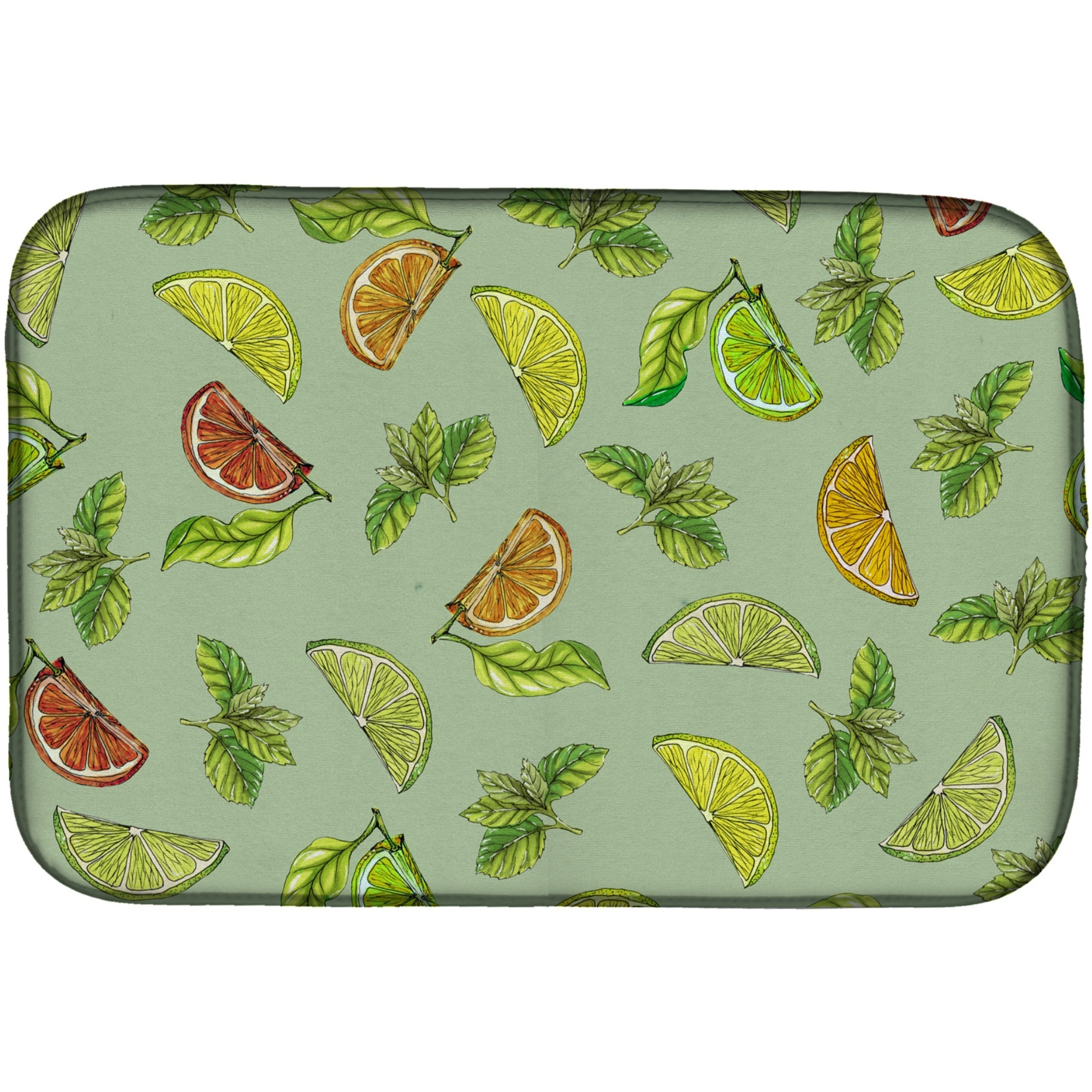&quotCaroline's Treasures Lemons Dish Drying Mat, 14"" x 21"", Multicolor"
