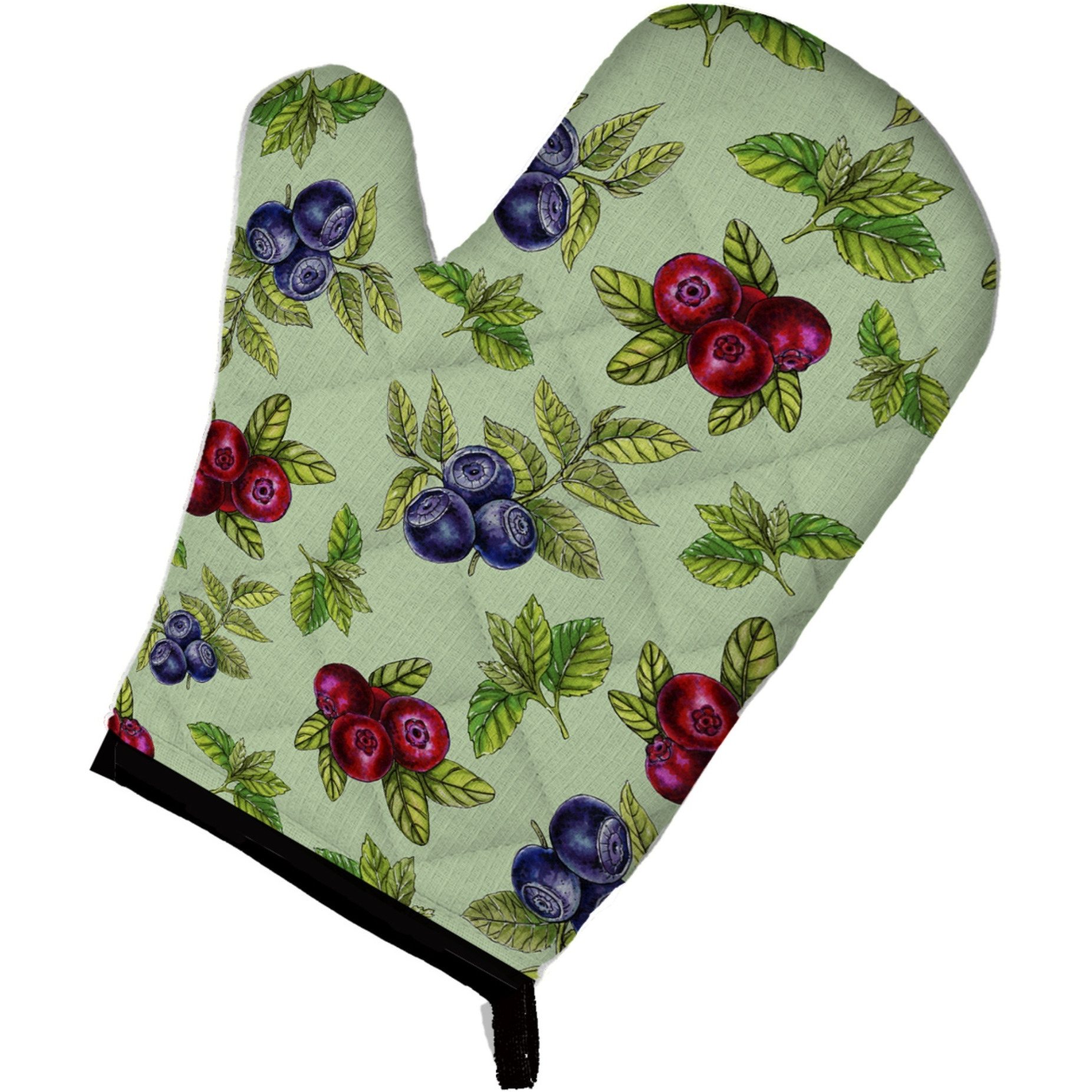 &quotCaroline's Treasures BB5208OVMT Berries In green Oven Mitt, 12"" H x 8.5"" W, Multicolor"