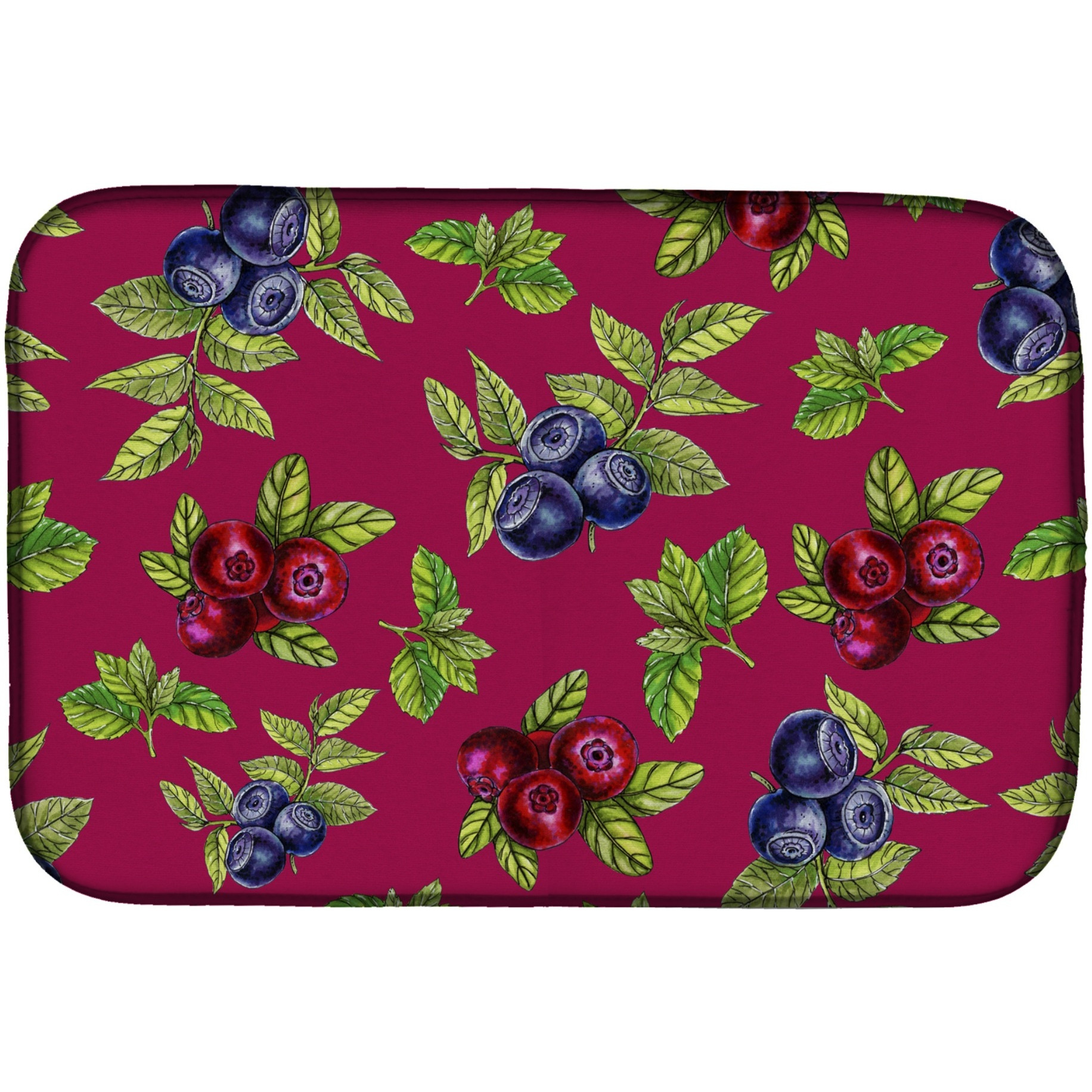 &quotCaroline's Treasures Berries Dish Drying Mat, 14"" x 21"""