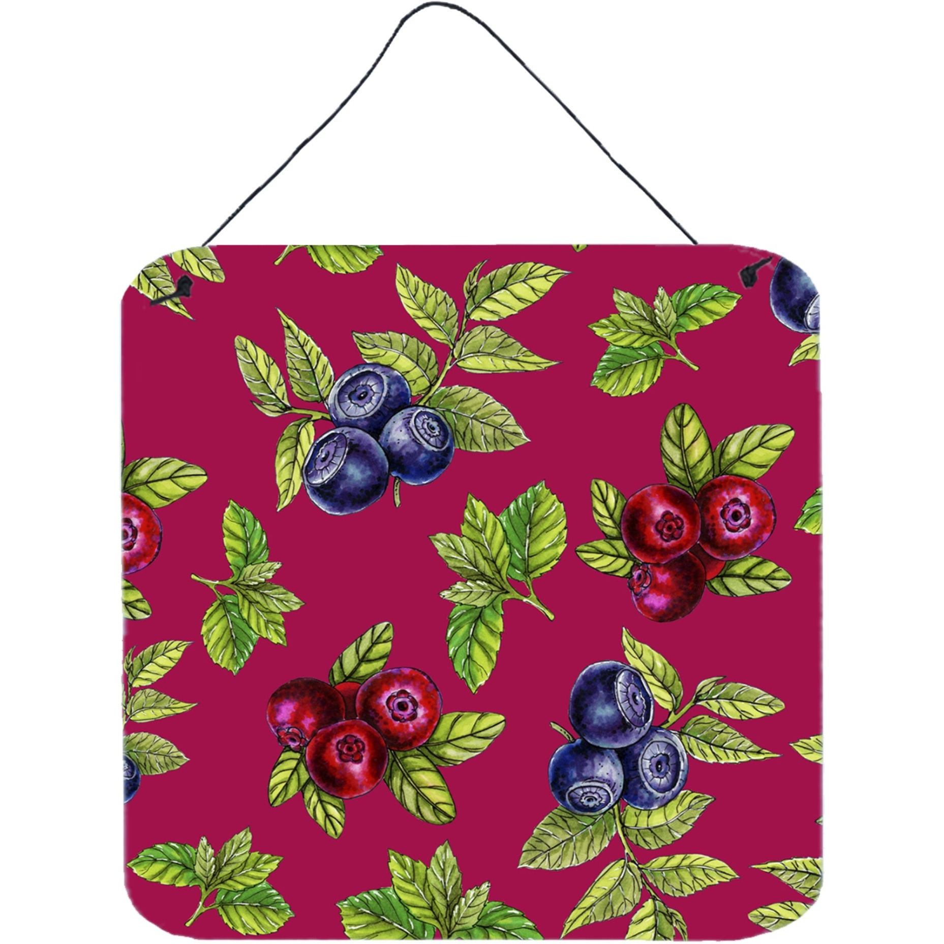 &quotCaroline's Treasures Berries Metal Print, 6"" H x 6"" W, Multicolor"