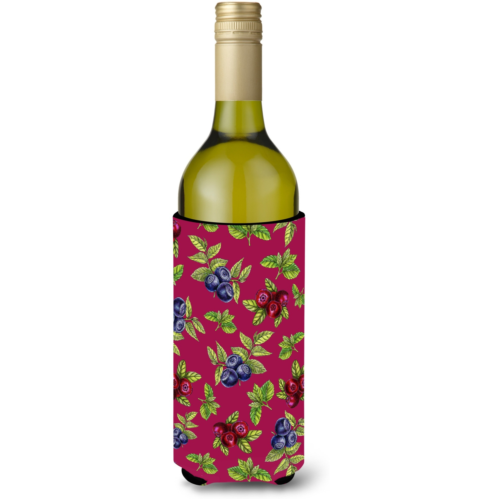&quotCaroline's Treasures BB5209LITERK Berries Wine Bottle Beverage Insulator Hugger, 750ml, Multicolor"
