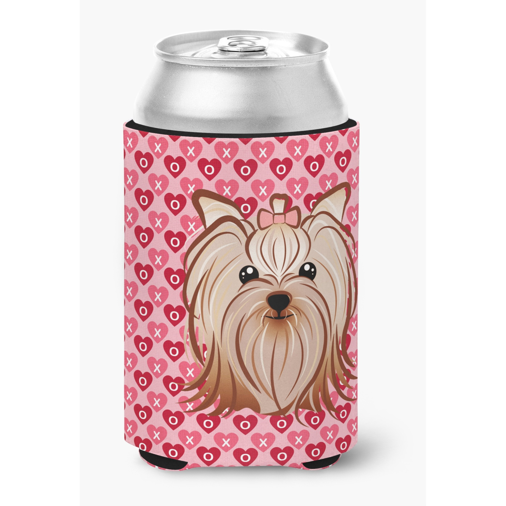&quotCaroline's Treasures Yorkie Yorkshire Terrier Hearts Can or Bottle Hugger, Multicolor"
