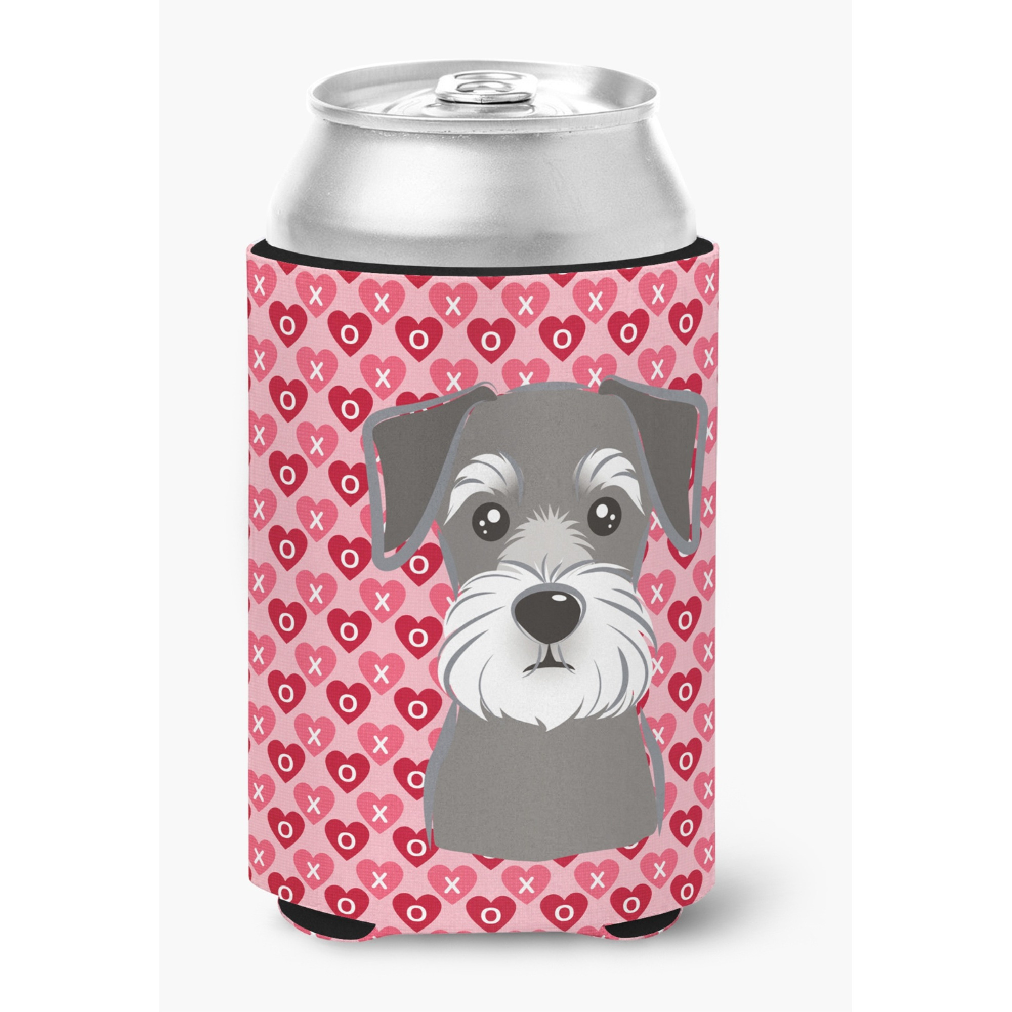 &quotCaroline's Treasures Schnauzer Hearts Can or Bottle Hugger, Multicolor"