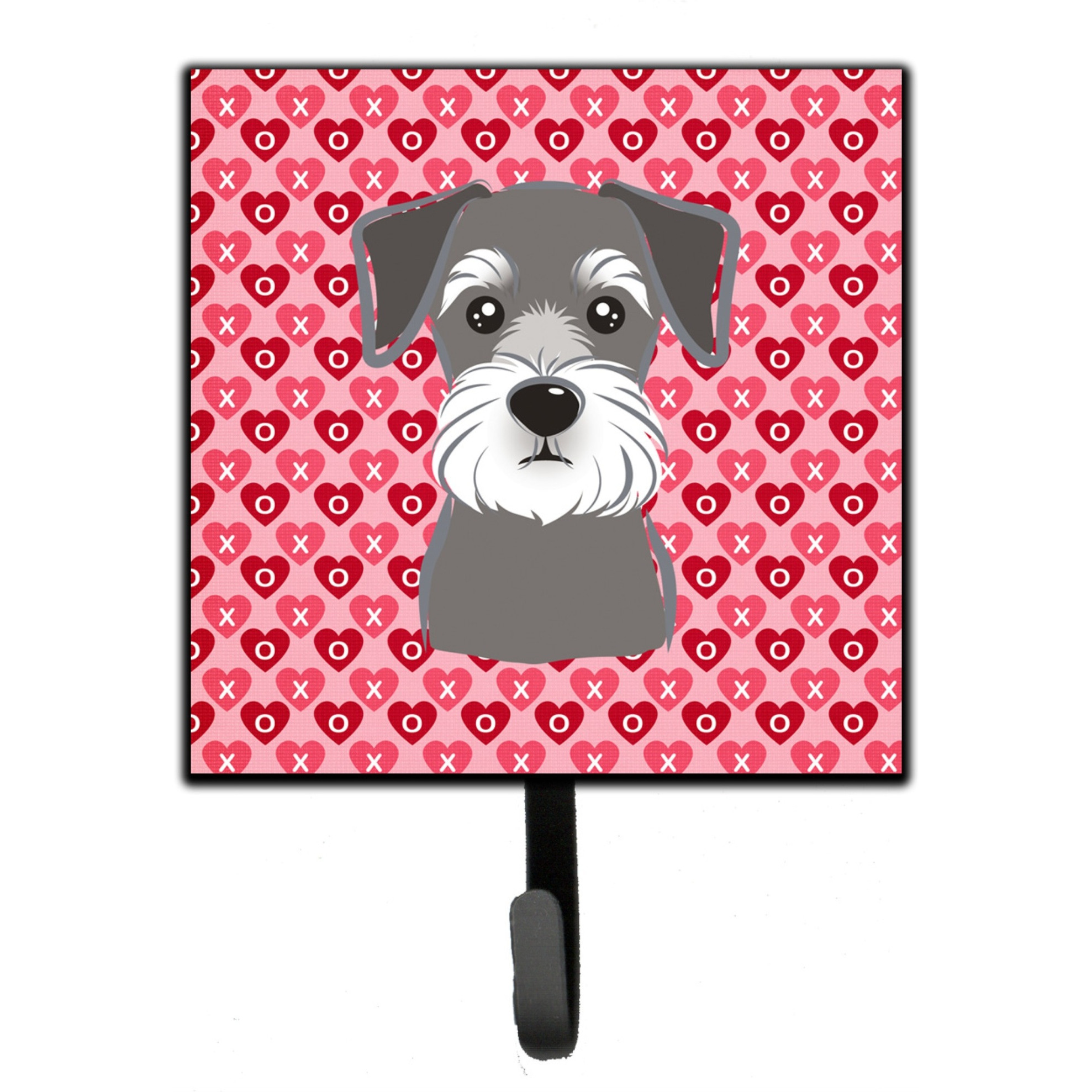 &quotCaroline's Treasures Schnauzer Hearts Wall Hook, Small, Multicolor"