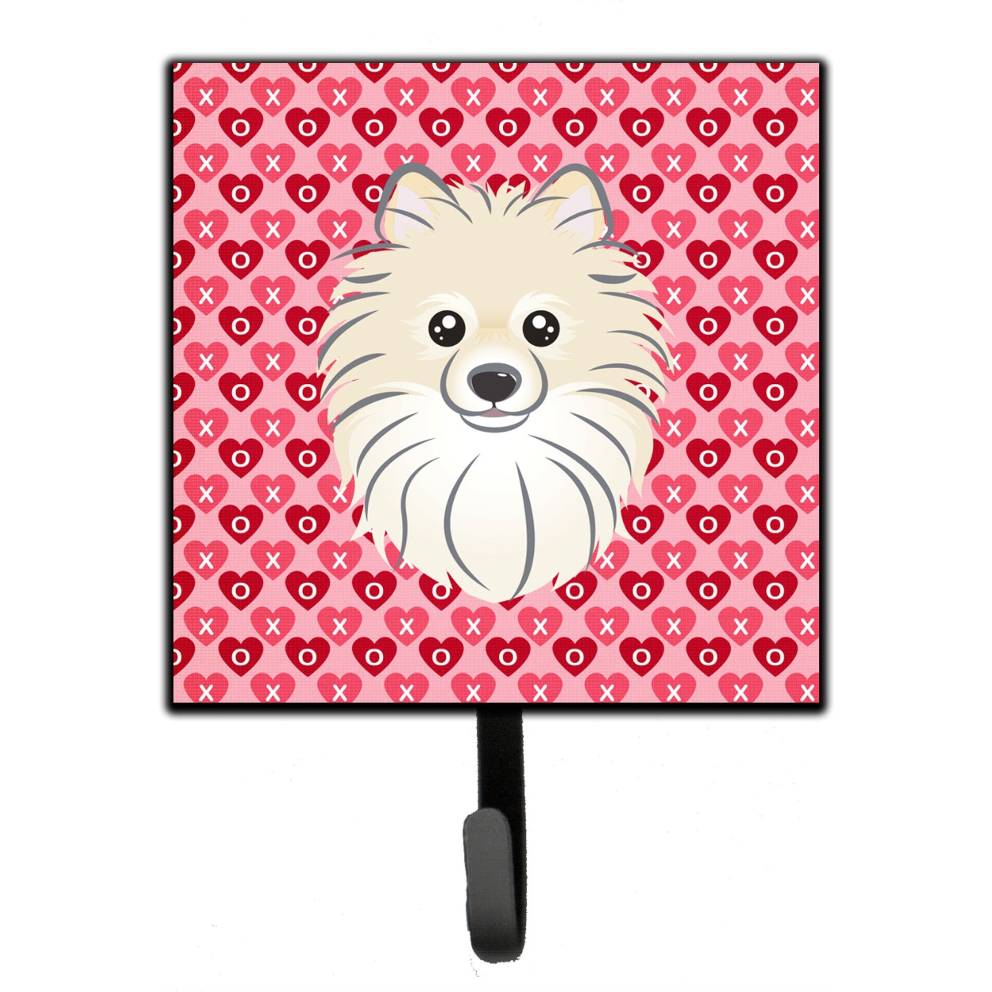 &quotCaroline's Treasures Pomeranian Hearts Wall Hook, Small, Multicolor"