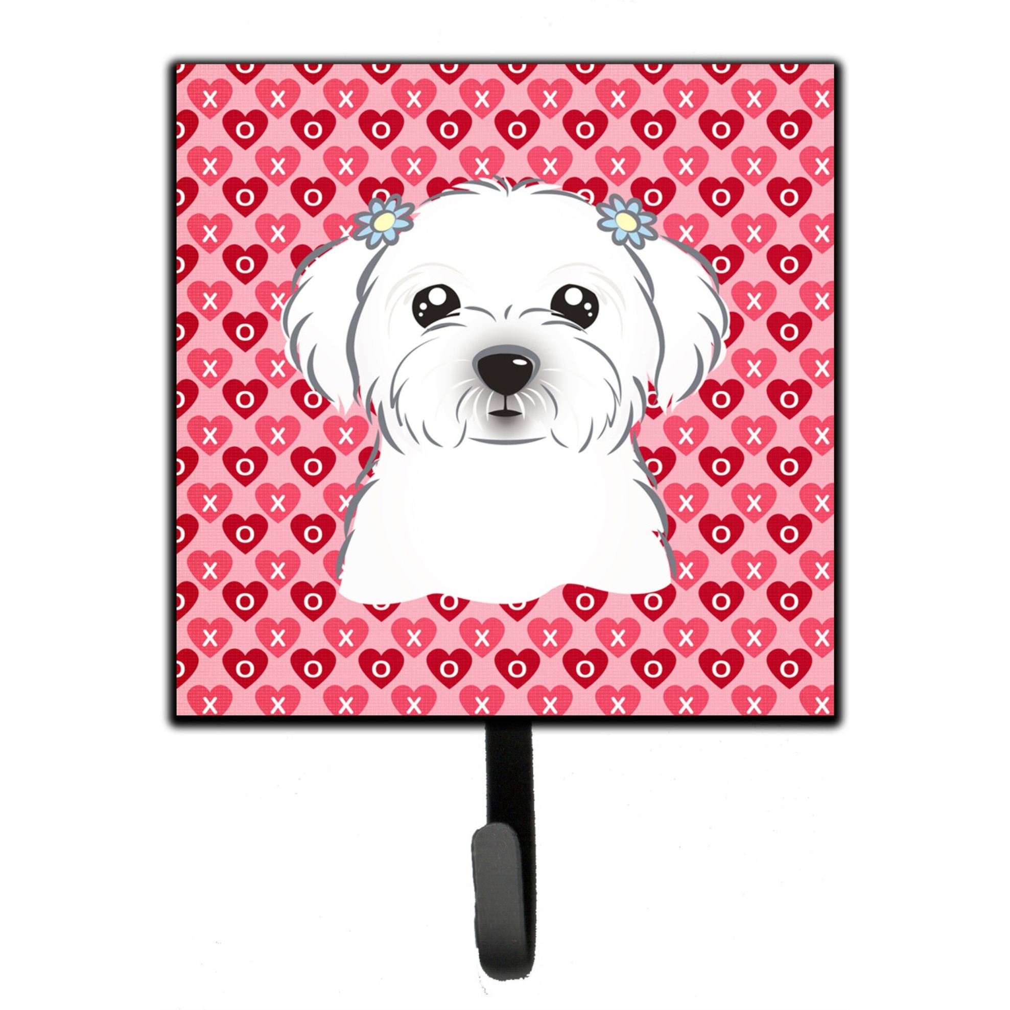 &quotCaroline's Treasures Maltese Hearts Wall Hook, Small, Multicolor"