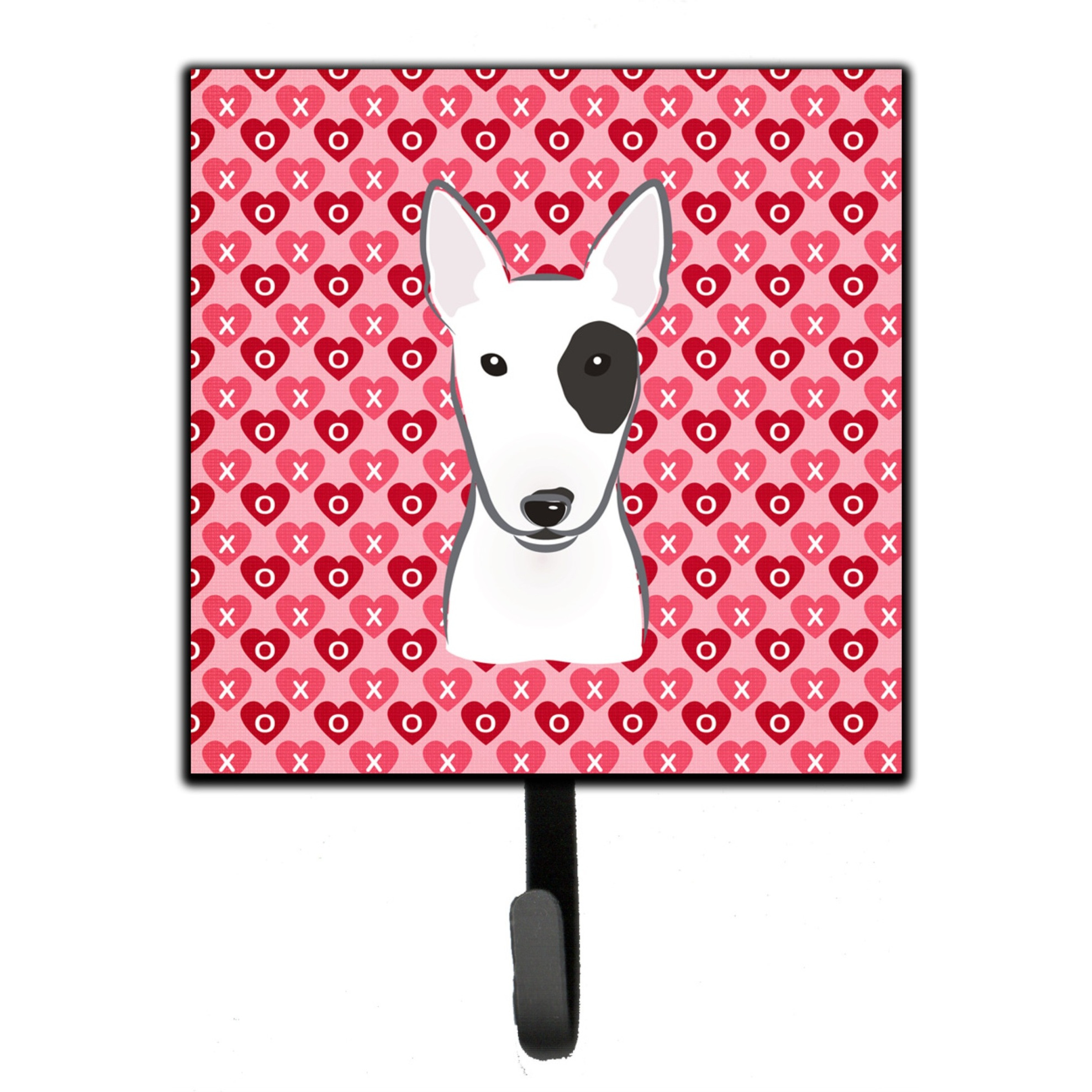 &quotCaroline's Treasures Bull Terrier Hearts Wall Hook, Small, Multicolor"