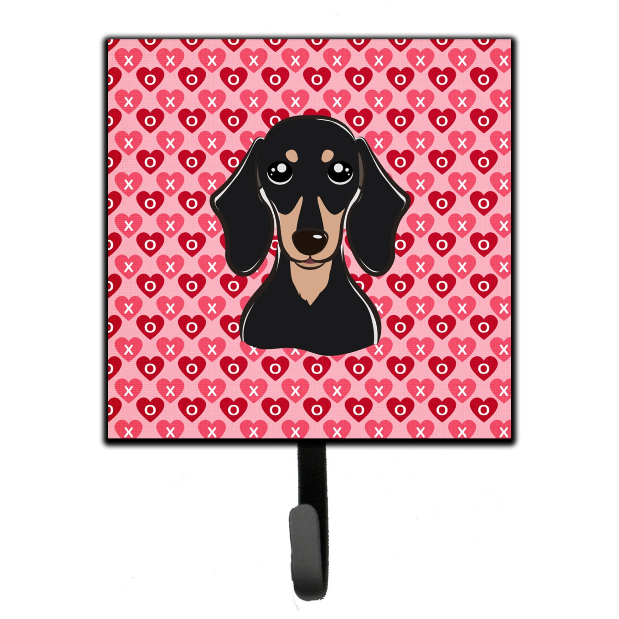 &quotCaroline's Treasures Smooth Black and Tan Dachshund Hearts Wall Hook, Small, Multicolor"