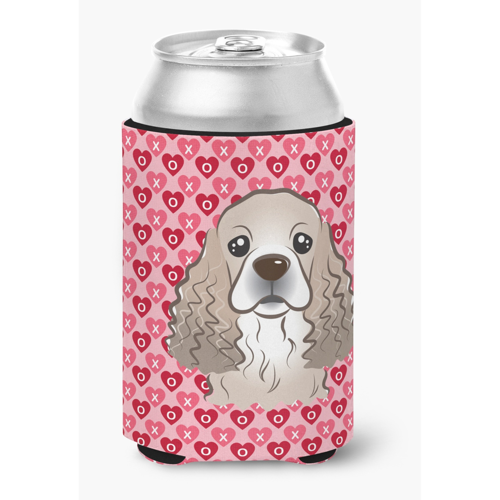 &quotCaroline's Treasures Cocker Spaniel Hearts Can or Bottle Hugger, Multicolor"