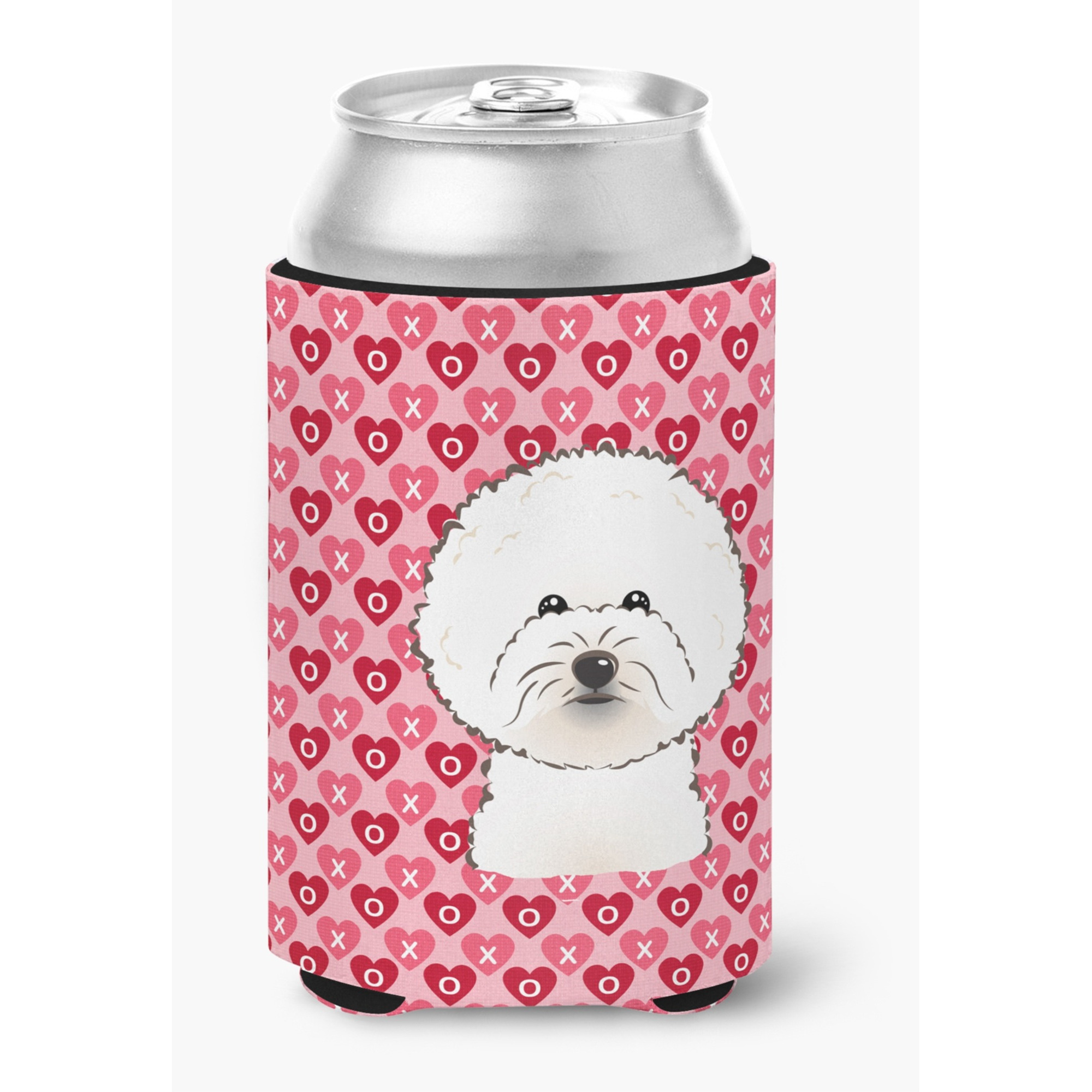 &quotCaroline's Treasures Bichon Frise Hearts Can or Bottle Hugger, Multicolor"