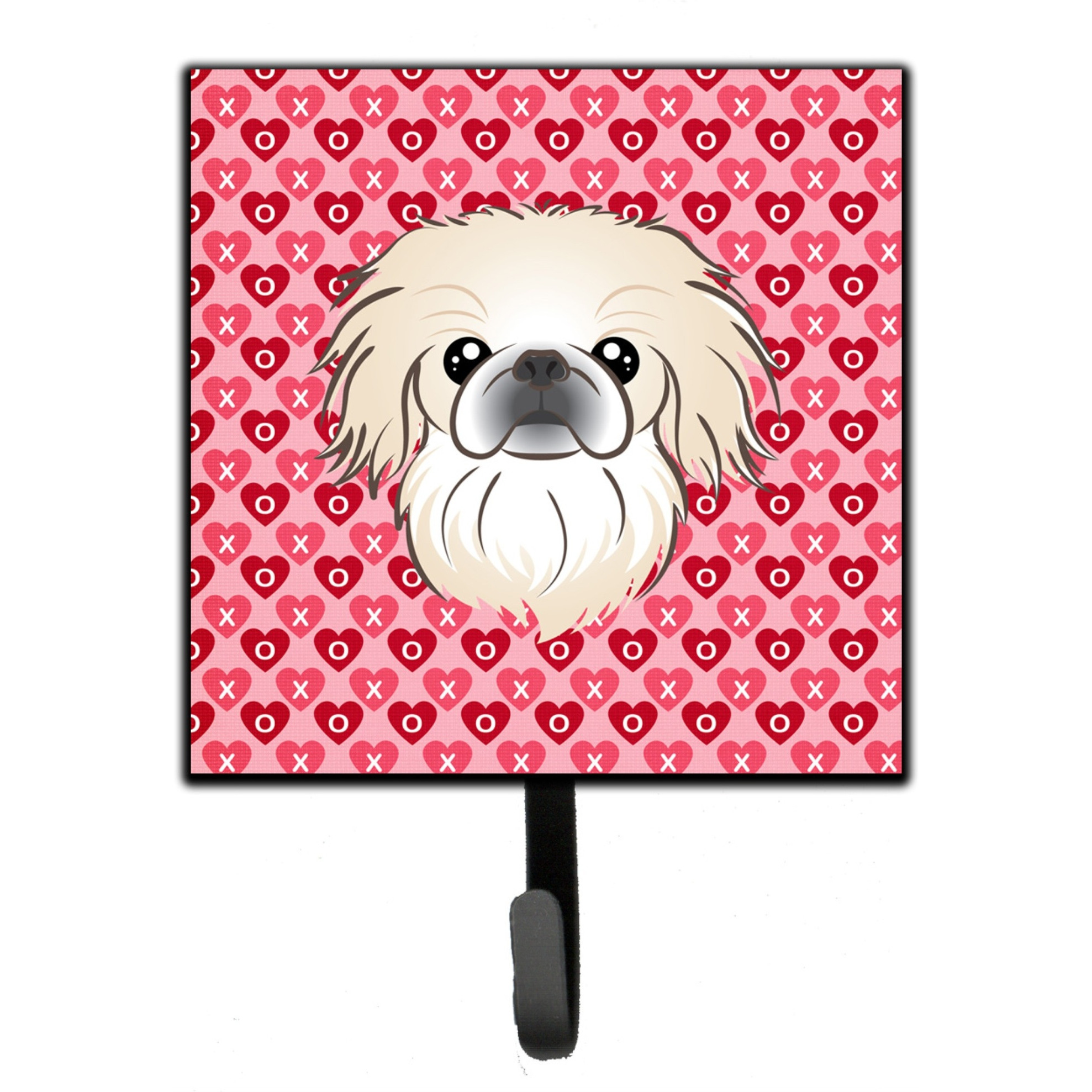 &quotCaroline's Treasures Pekingese Hearts Wall Hook, Small, Multicolor"