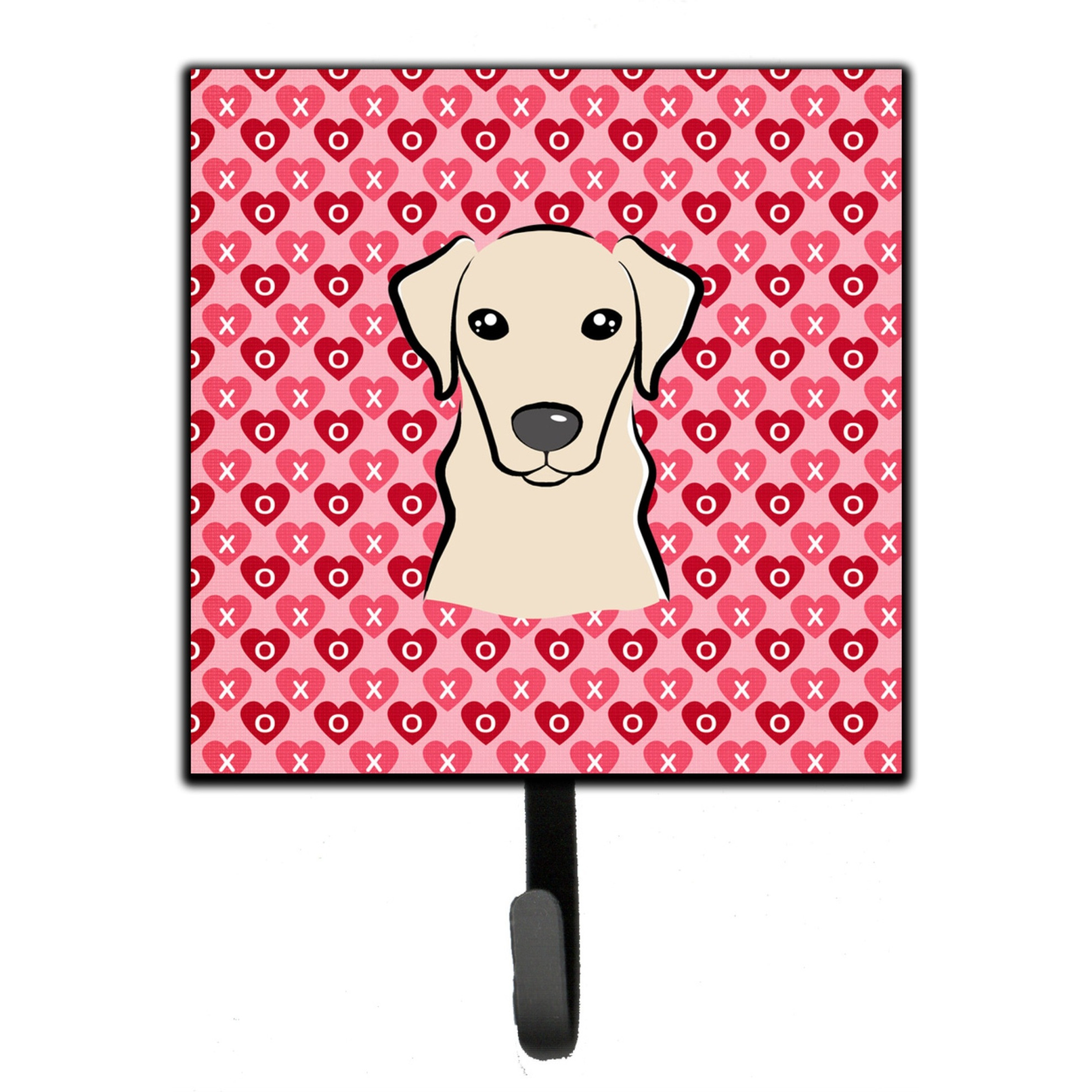 &quotCaroline's Treasures Yellow Labrador Hearts Wall Hook, Small, Multicolor"