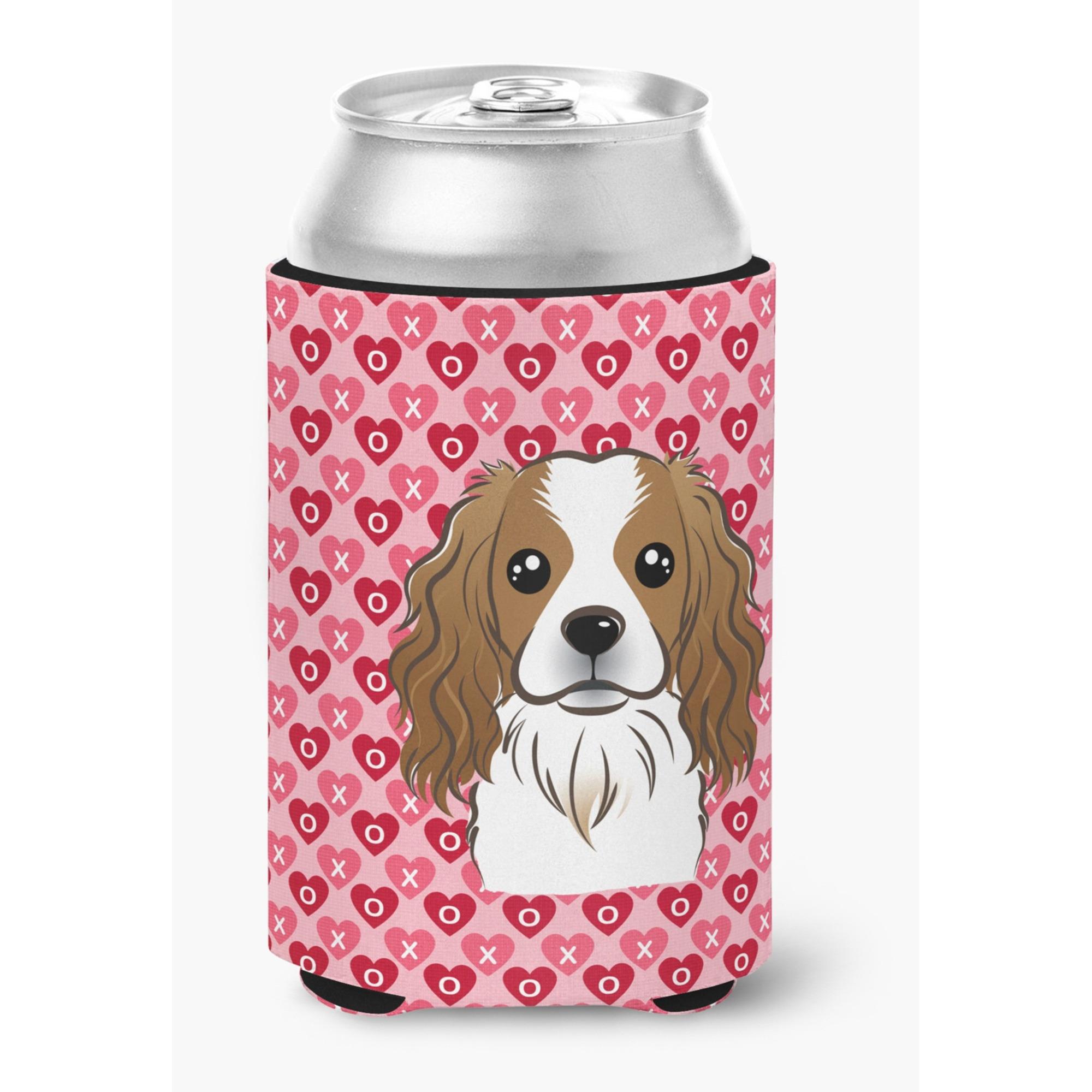 &quotCaroline's Treasures Cavalier Spaniel Hearts Can or Bottle Hugger, Multicolor"