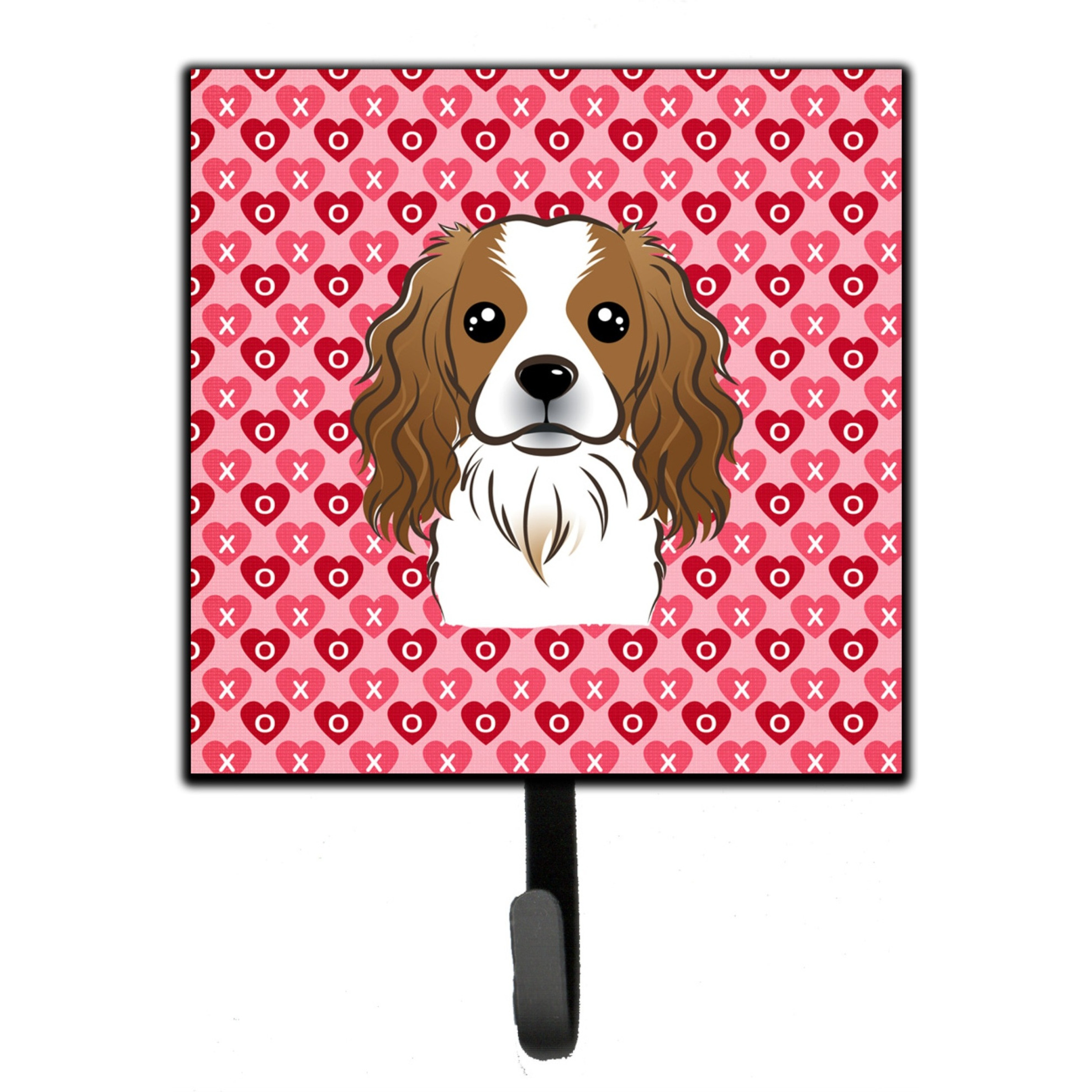 &quotCaroline's Treasures Cavalier Spaniel Hearts Wall Hook, Small, Multicolor"