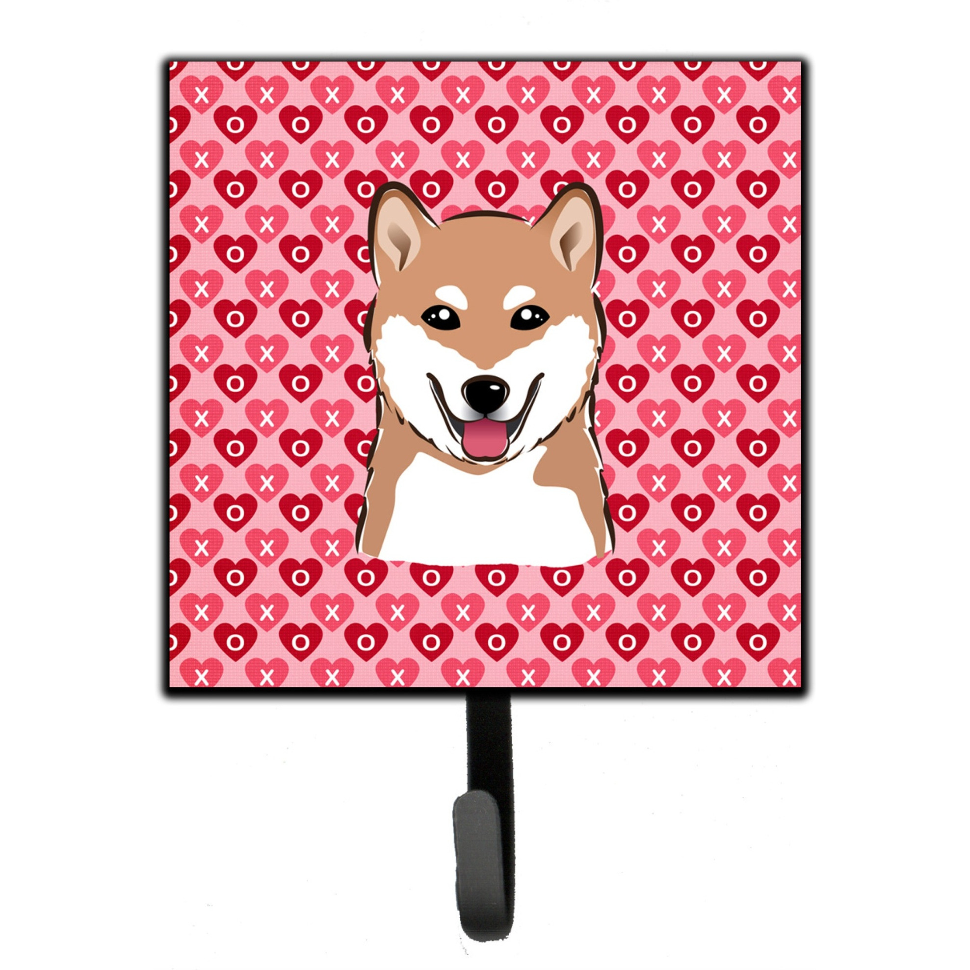 &quotCaroline's Treasures Shiba Inu Hearts Wall Hook, Small, Multicolor"