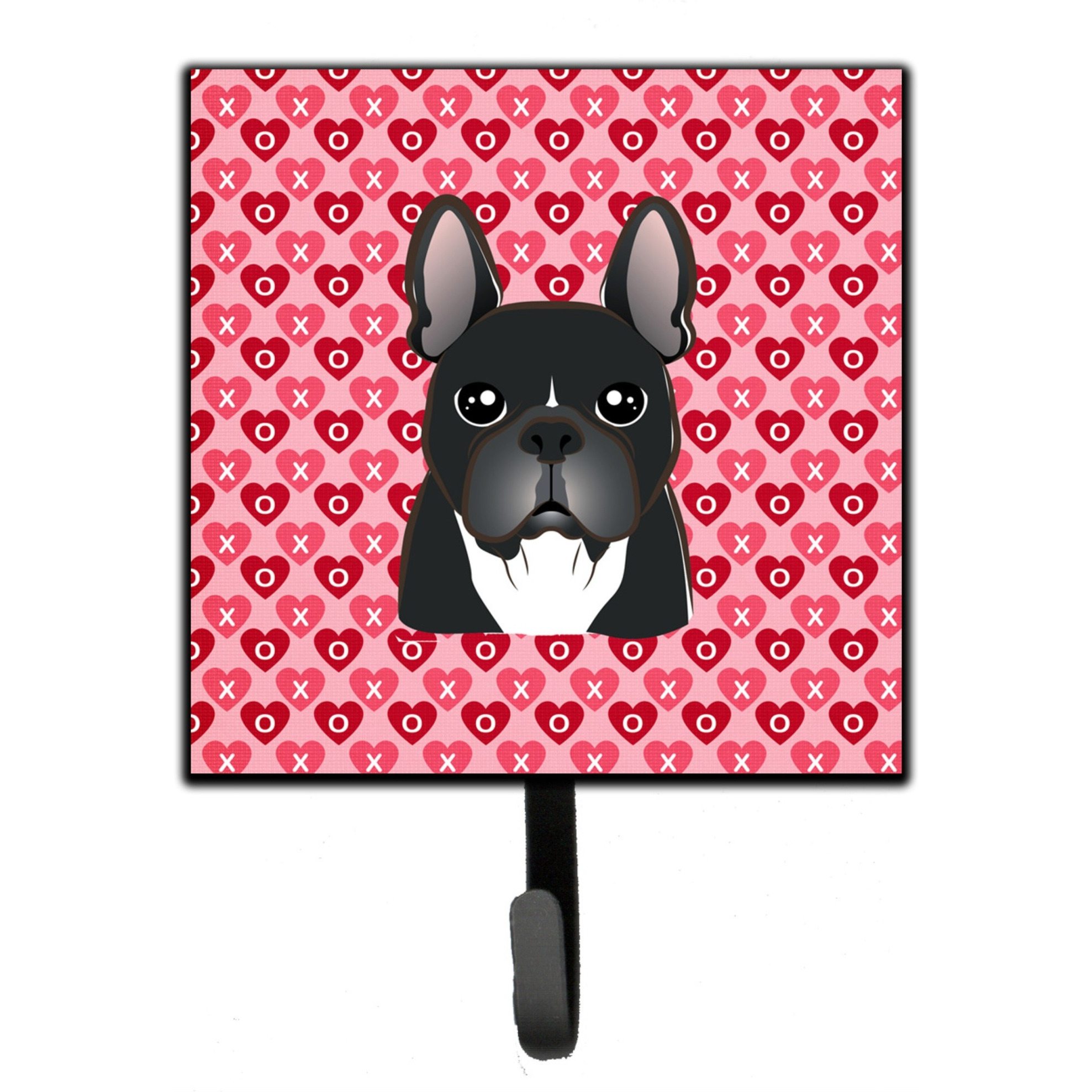 &quotCaroline's Treasures French Bulldog Hearts Wall Hook, Small, Multicolor"
