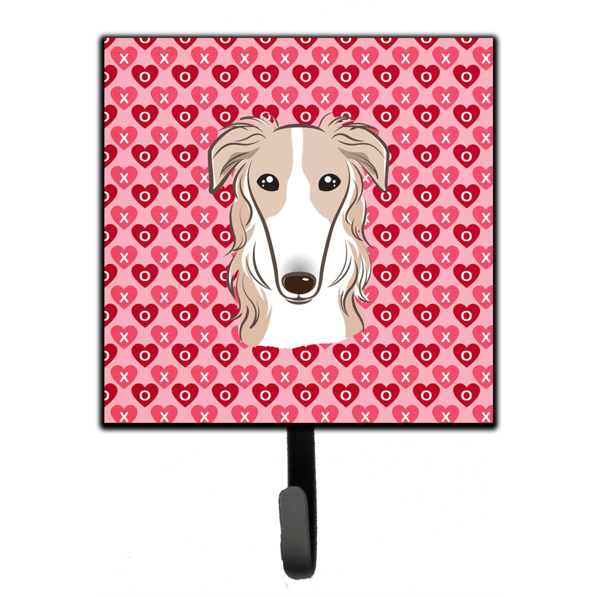 &quotCaroline's Treasures Borzoi Hearts Wall Hook, Small, Multicolor"