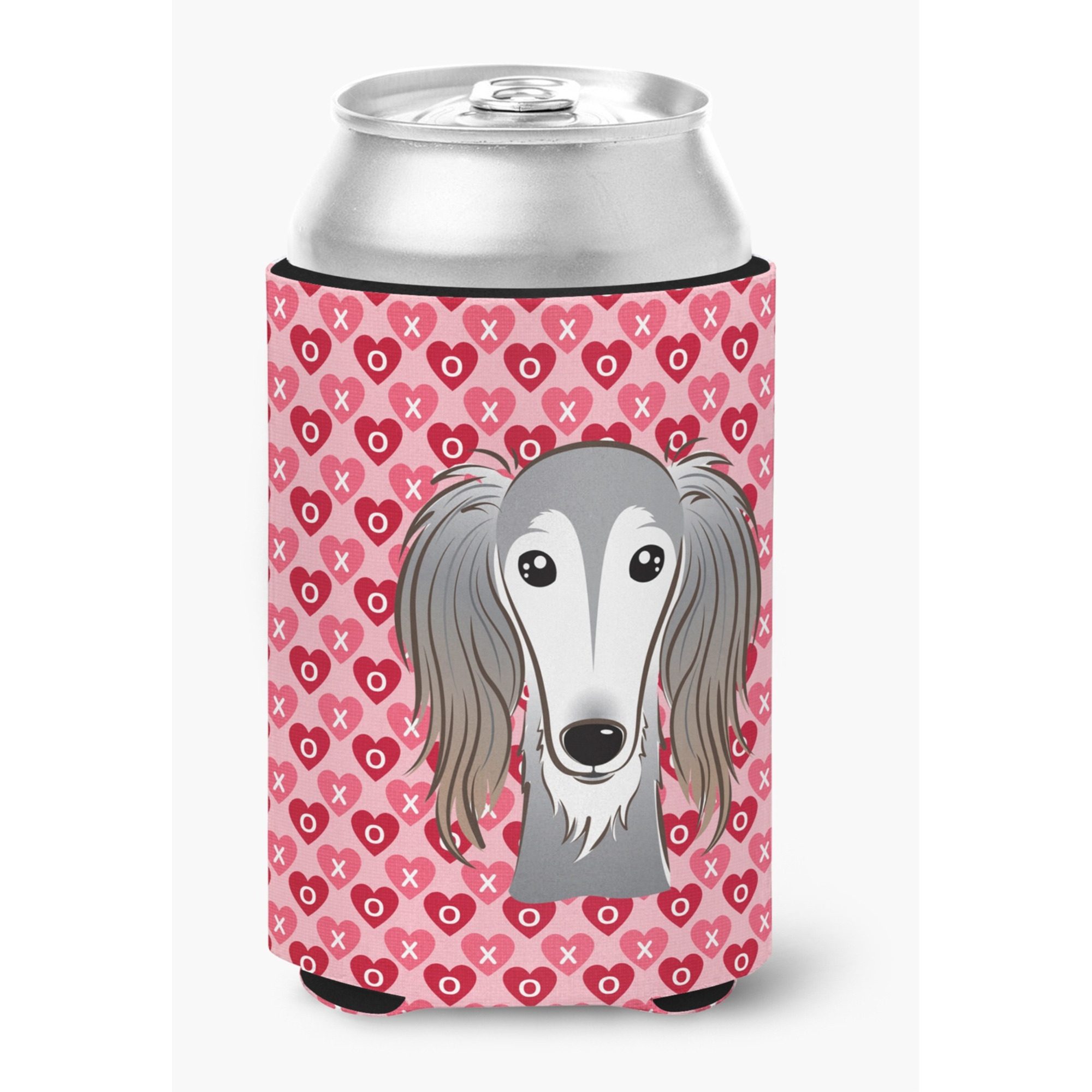 &quotCaroline's Treasures Saluki Hearts Can or Bottle Hugger, Multicolor"