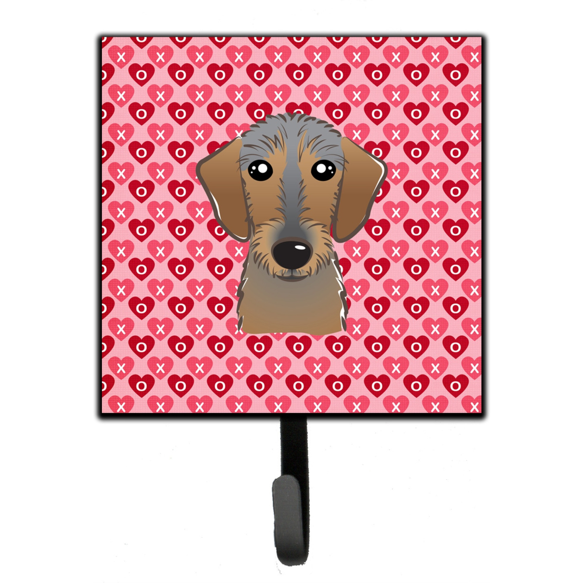 &quotCaroline's Treasures Wirehaired Dachshund Hearts Wall Hook, Small, Multicolor"