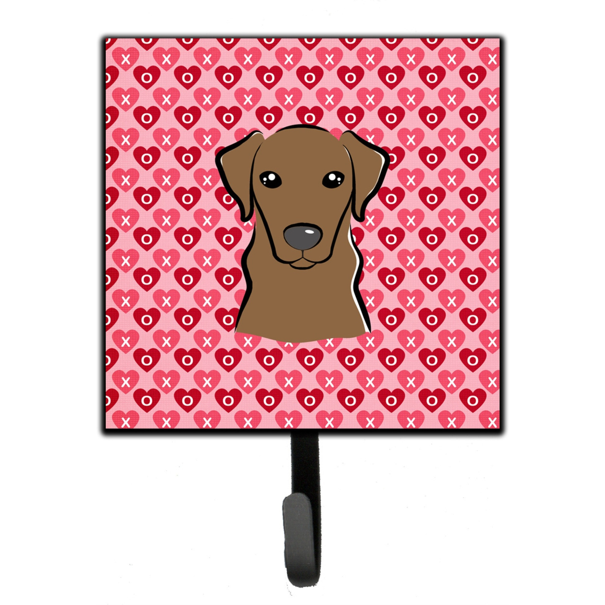 &quotCaroline's Treasures Chocolate Labrador Hearts Wall Hook, Small, Multicolor"
