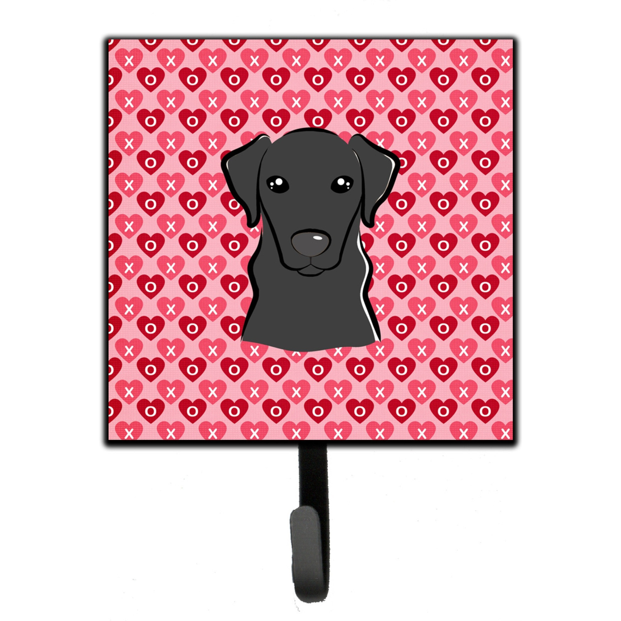 &quotCaroline's Treasures Black Labrador Hearts Wall Hook, Small, Multicolor"