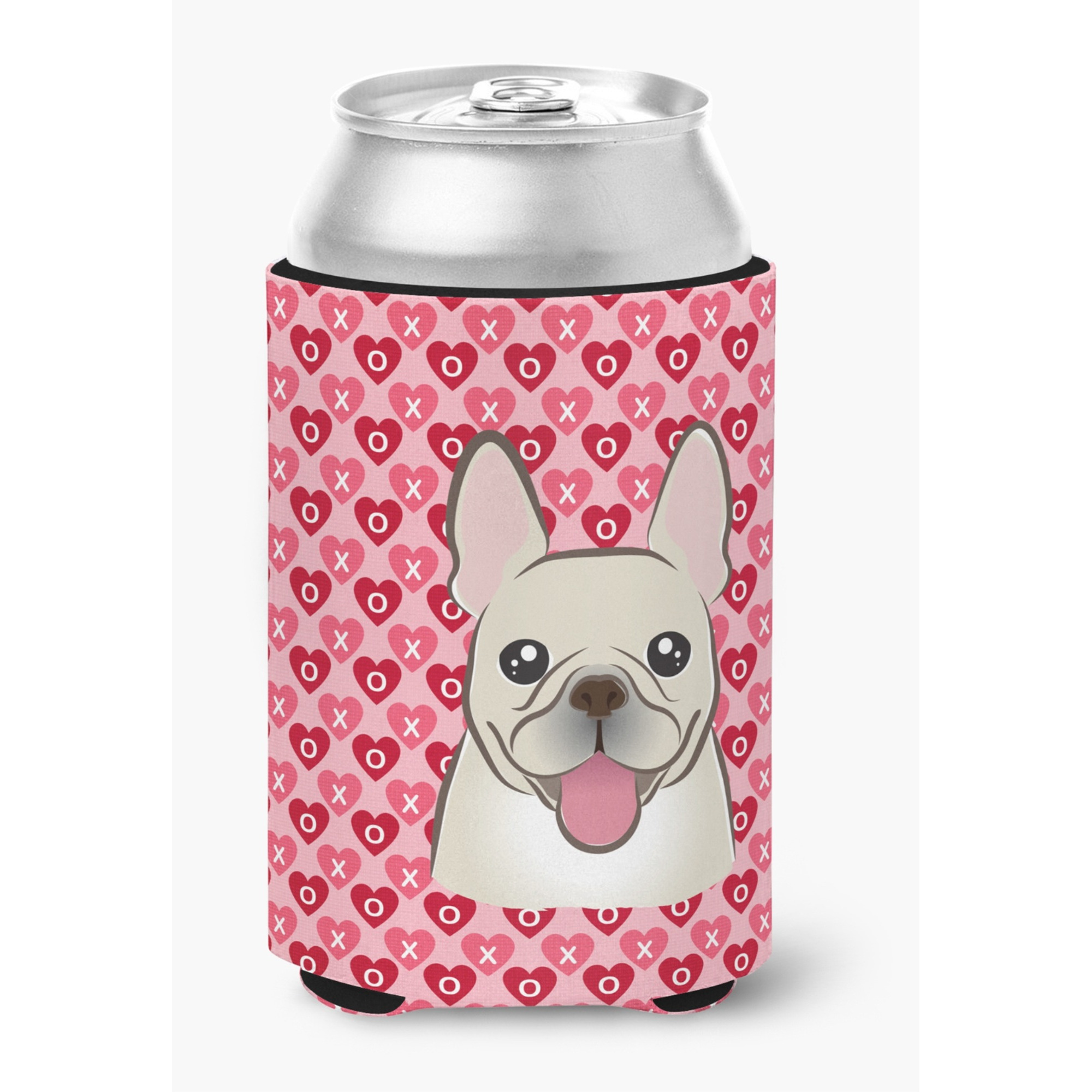 &quotCaroline's Treasures BB5308CC French Bulldog Hearts Can or Bottle Hugger, Multicolor"