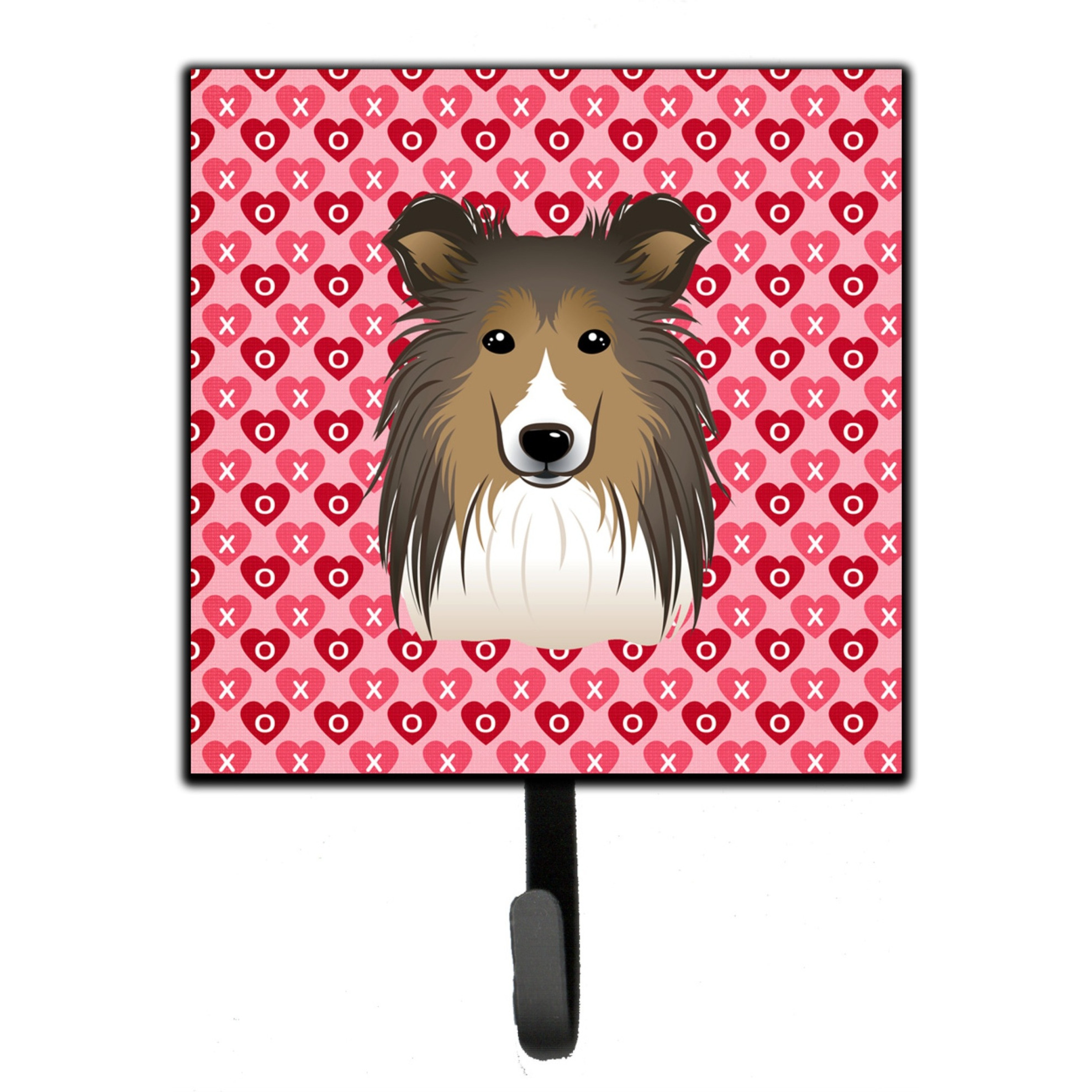 &quotCaroline's Treasures Sheltie Hearts Wall Hook, Small, Multicolor"