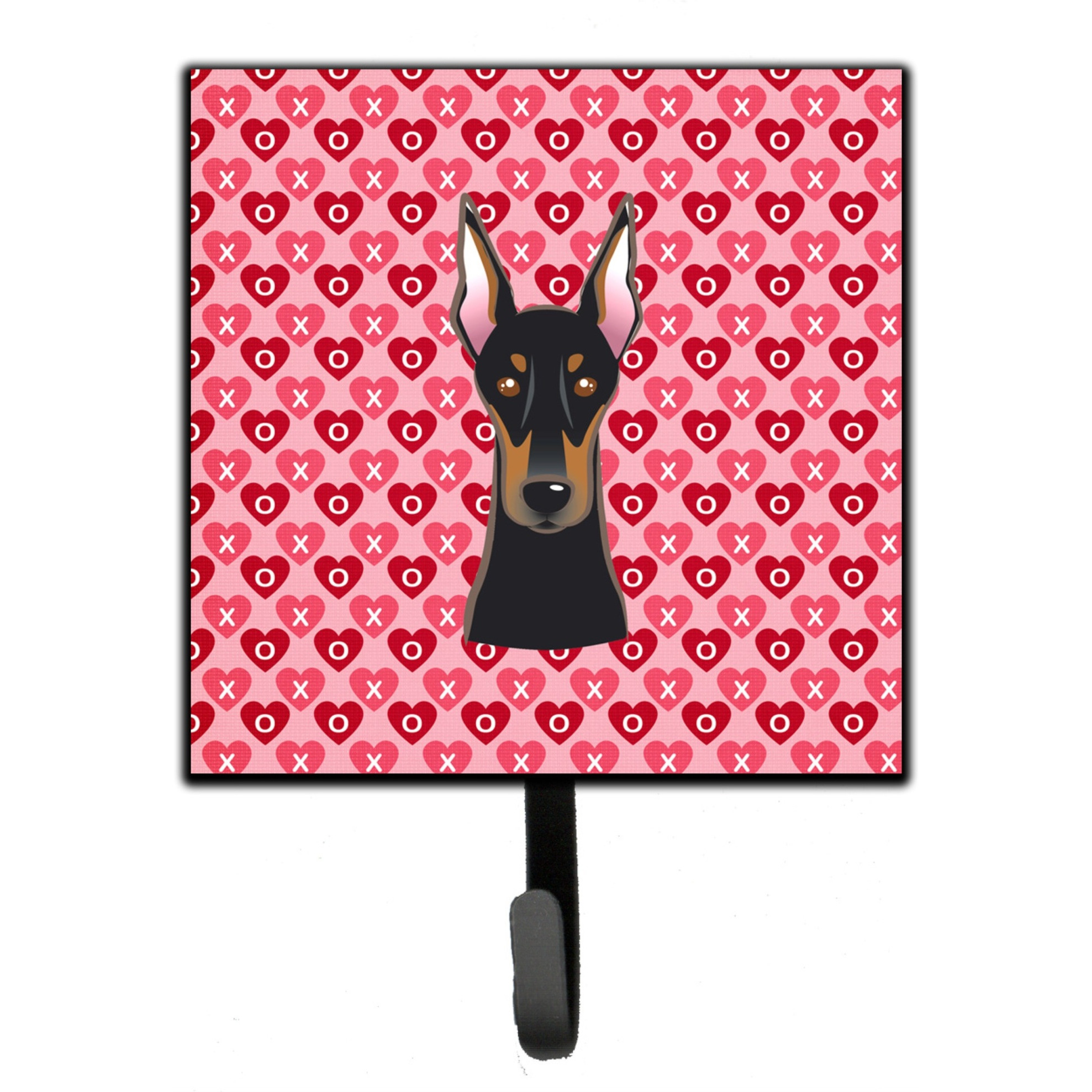 &quotCaroline's Treasures Doberman Pinscher Hearts Wall Hook, Small, Multicolor"