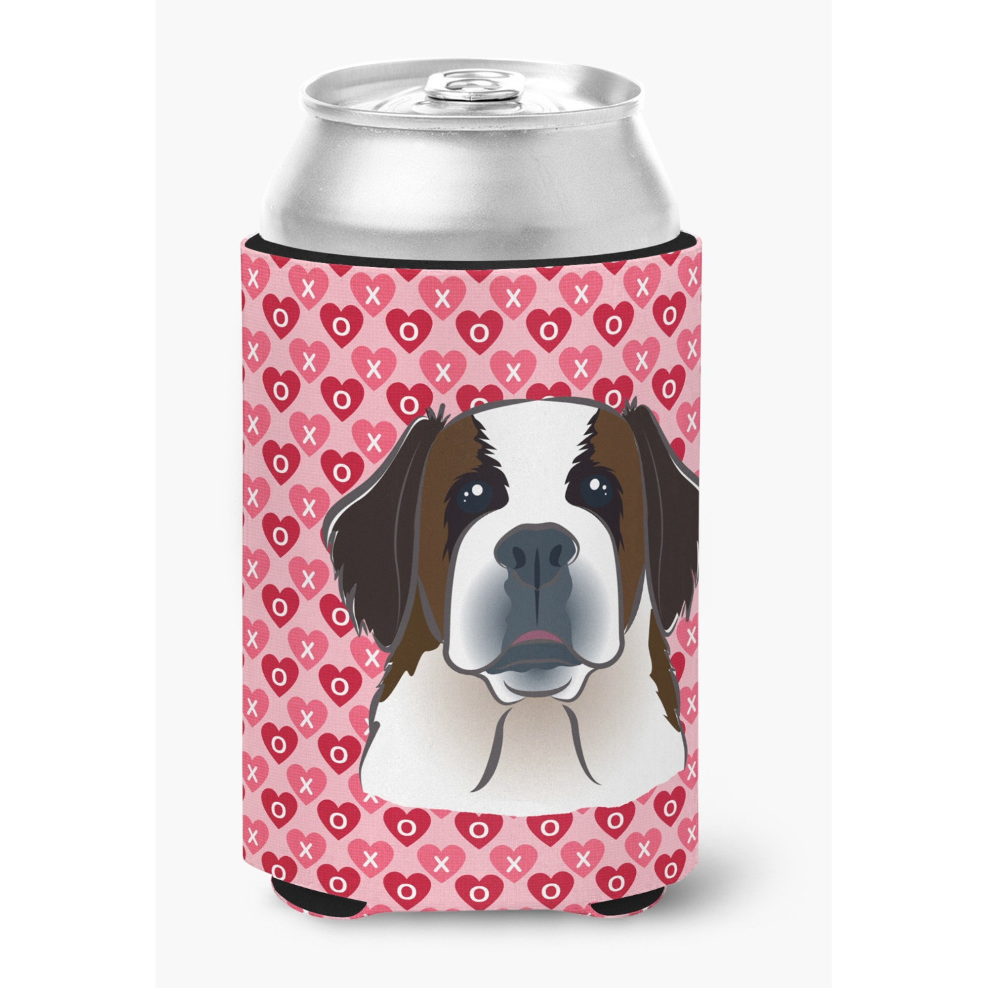&quotCaroline's Treasures Saint Bernard Hearts Can or Bottle Hugger, Multicolor"