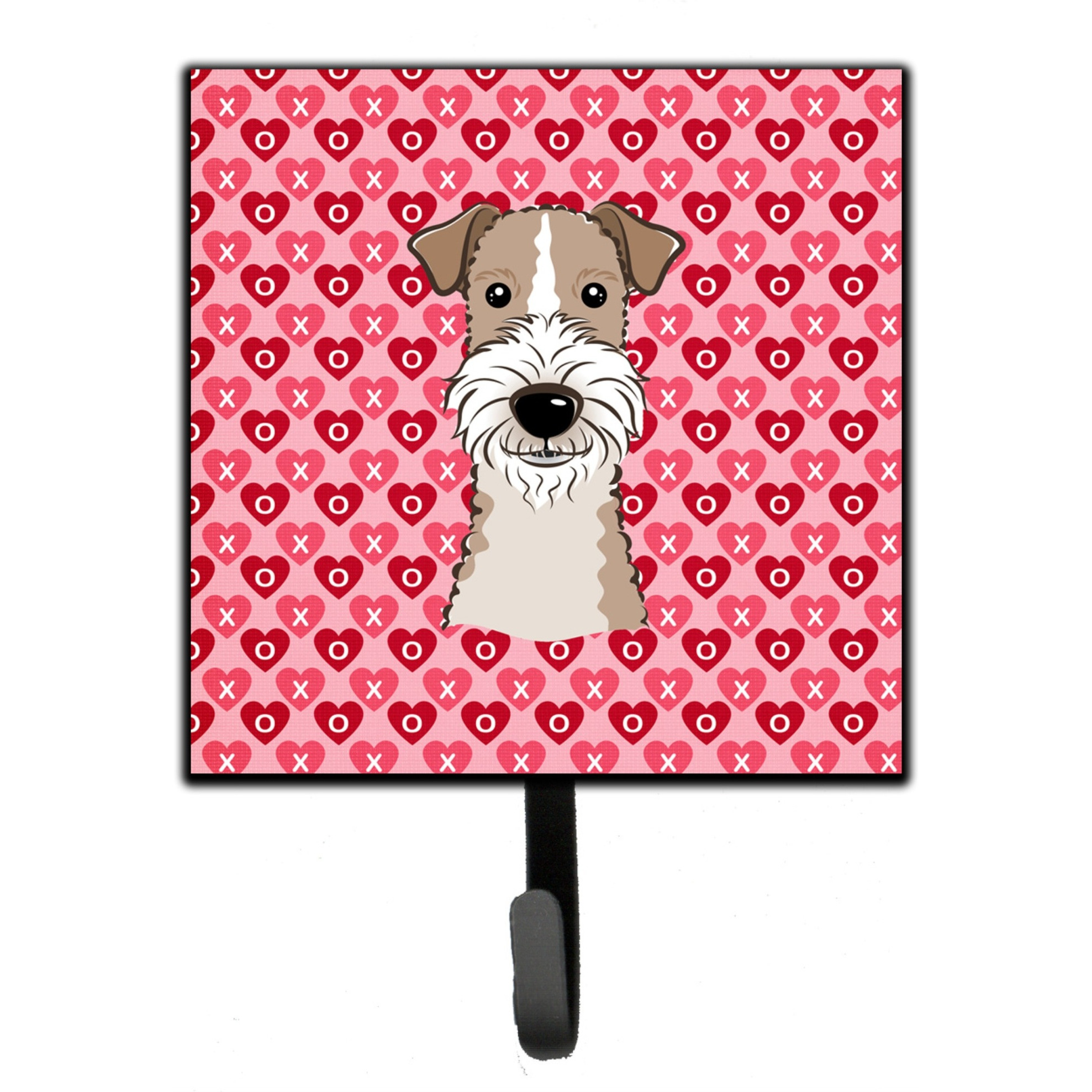 &quotCaroline's Treasures Wire Haired Fox Terrier Hearts Wall Hook, Small, Multicolor"