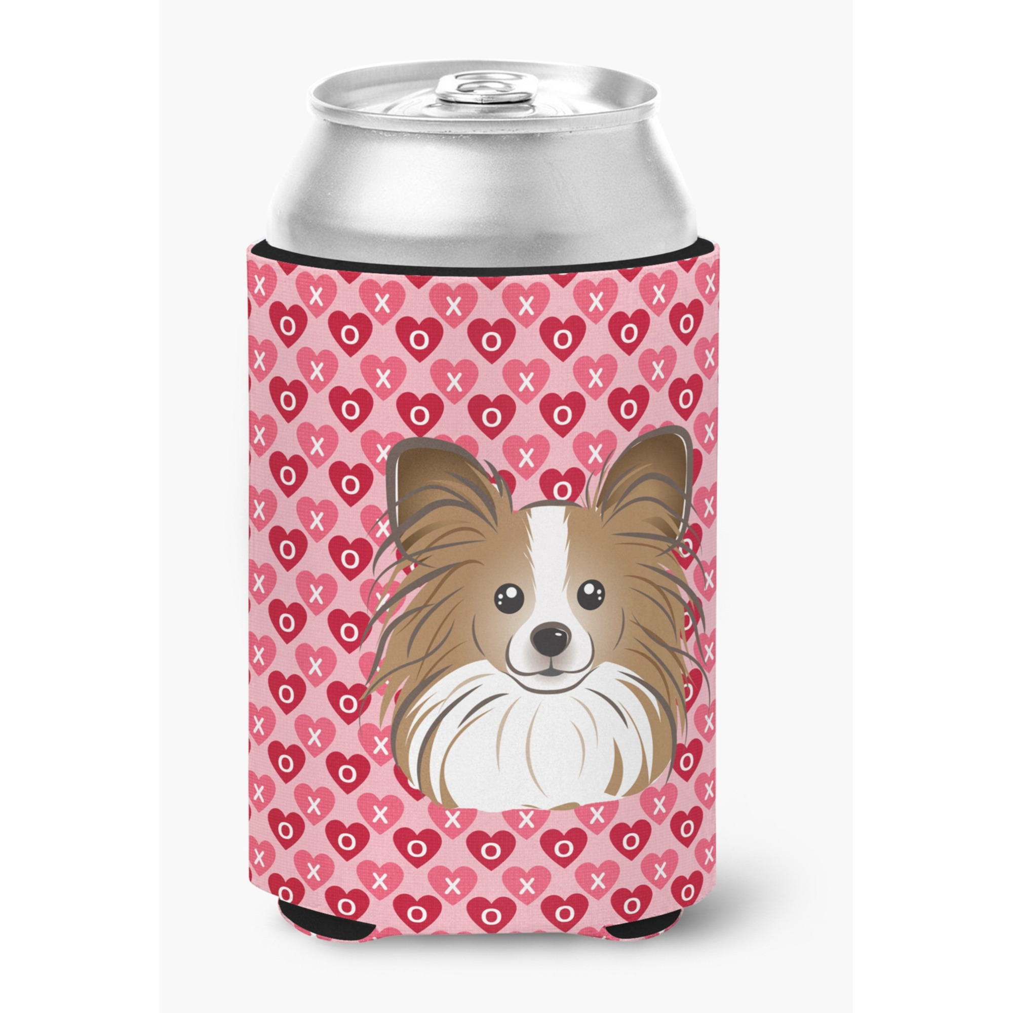 &quotCaroline's Treasures Papillion Hearts Can or Bottle Hugger, Multicolor"