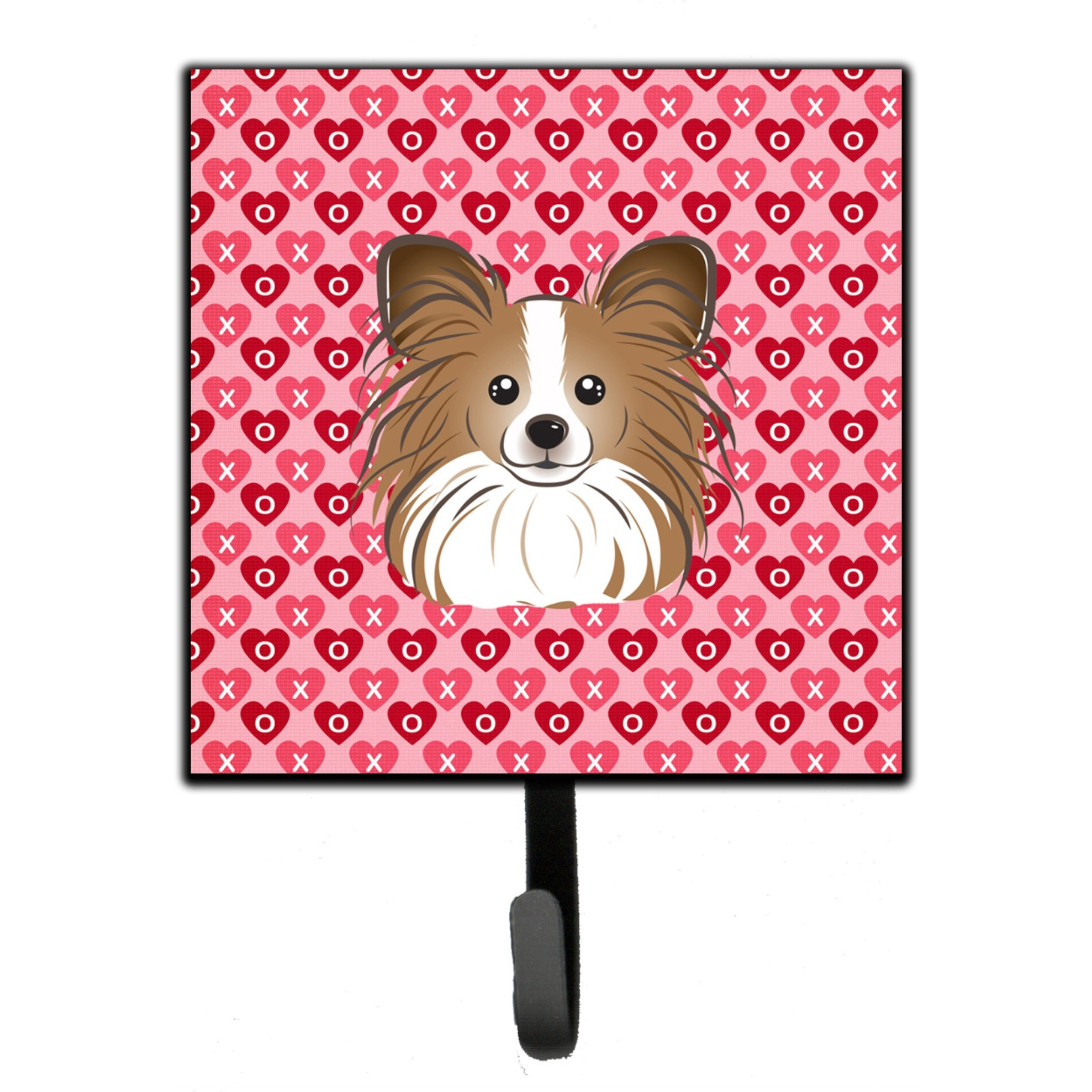 &quotCaroline's Treasures Papillon Hearts Wall Hook, Small, Multicolor"