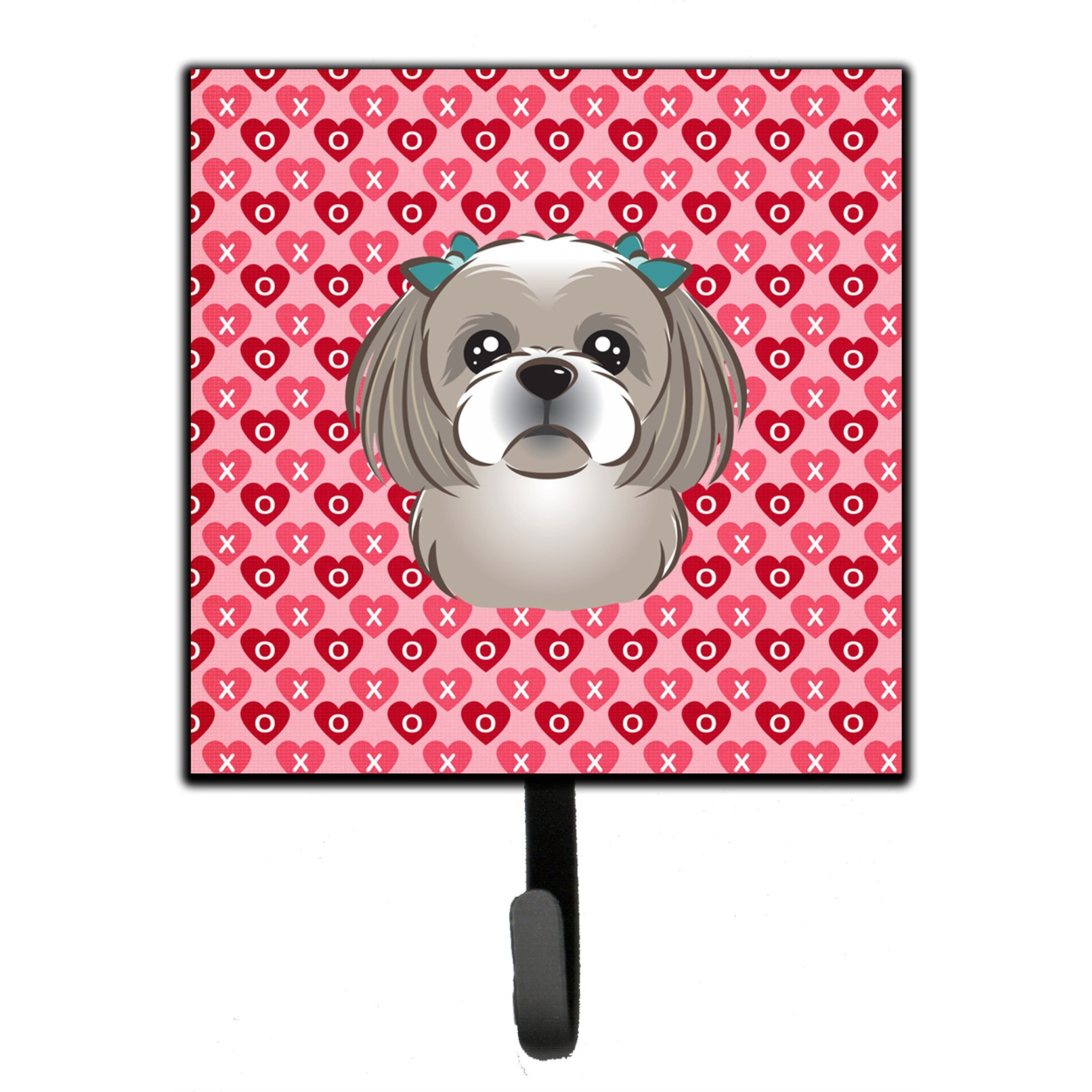 &quotCaroline's Treasures Gray Silver Shih Tzu Hearts Wall Hook, Small, Multicolor"