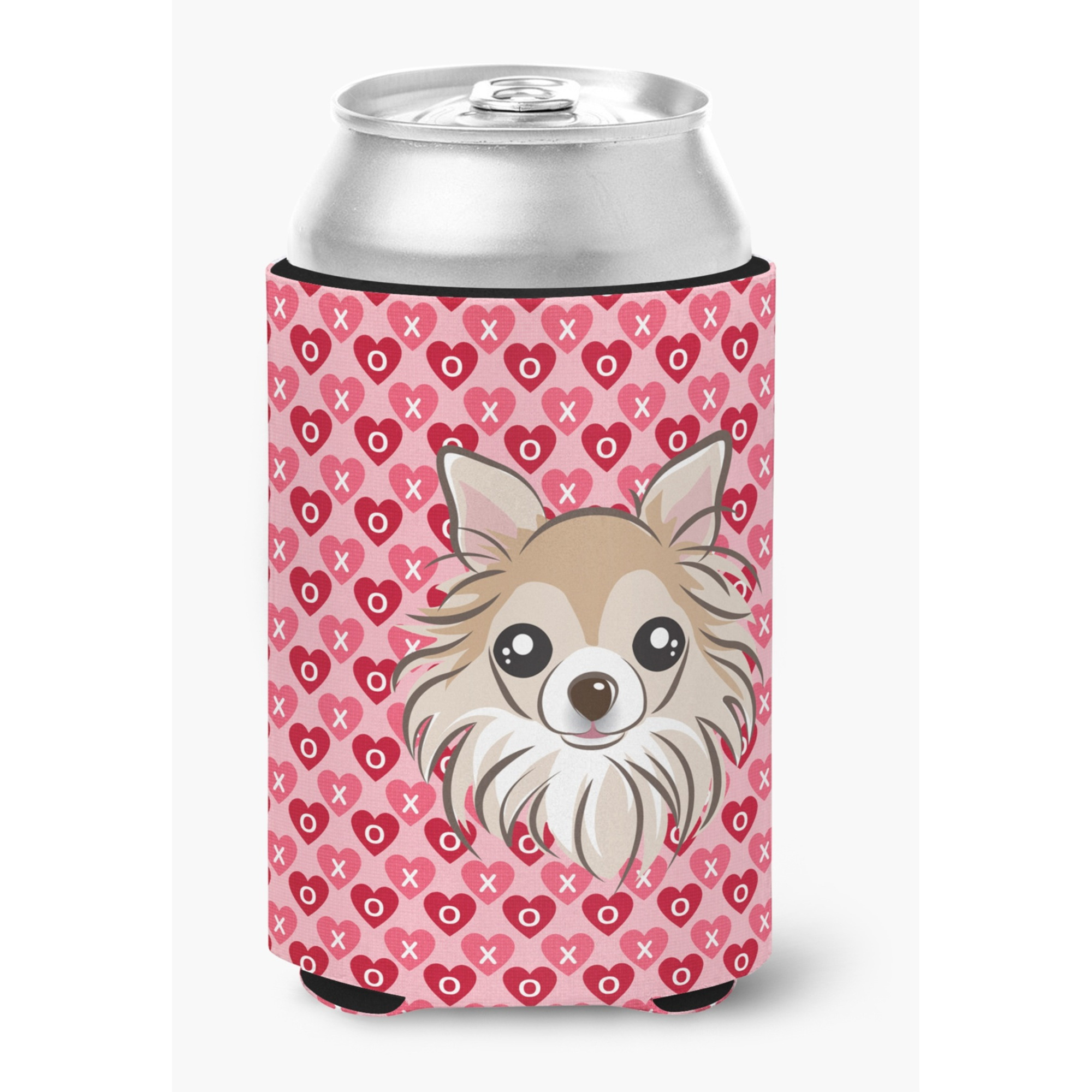 &quotCaroline's Treasures Chihuahua Hearts Can or Bottle Hugger, Multicolor"